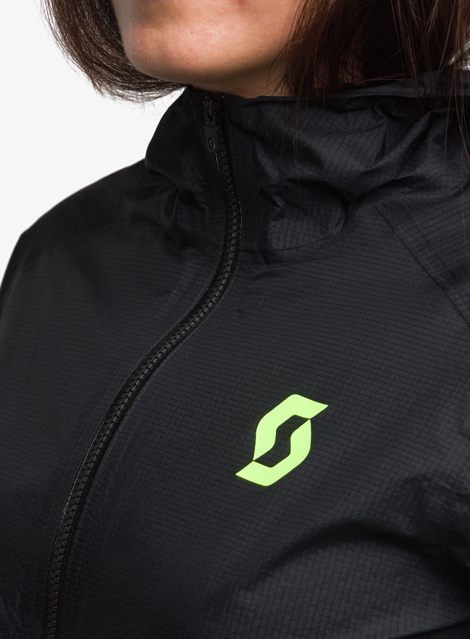 Ženska jakna za trčanje SCOTT RC Run Waterproof - black/yell