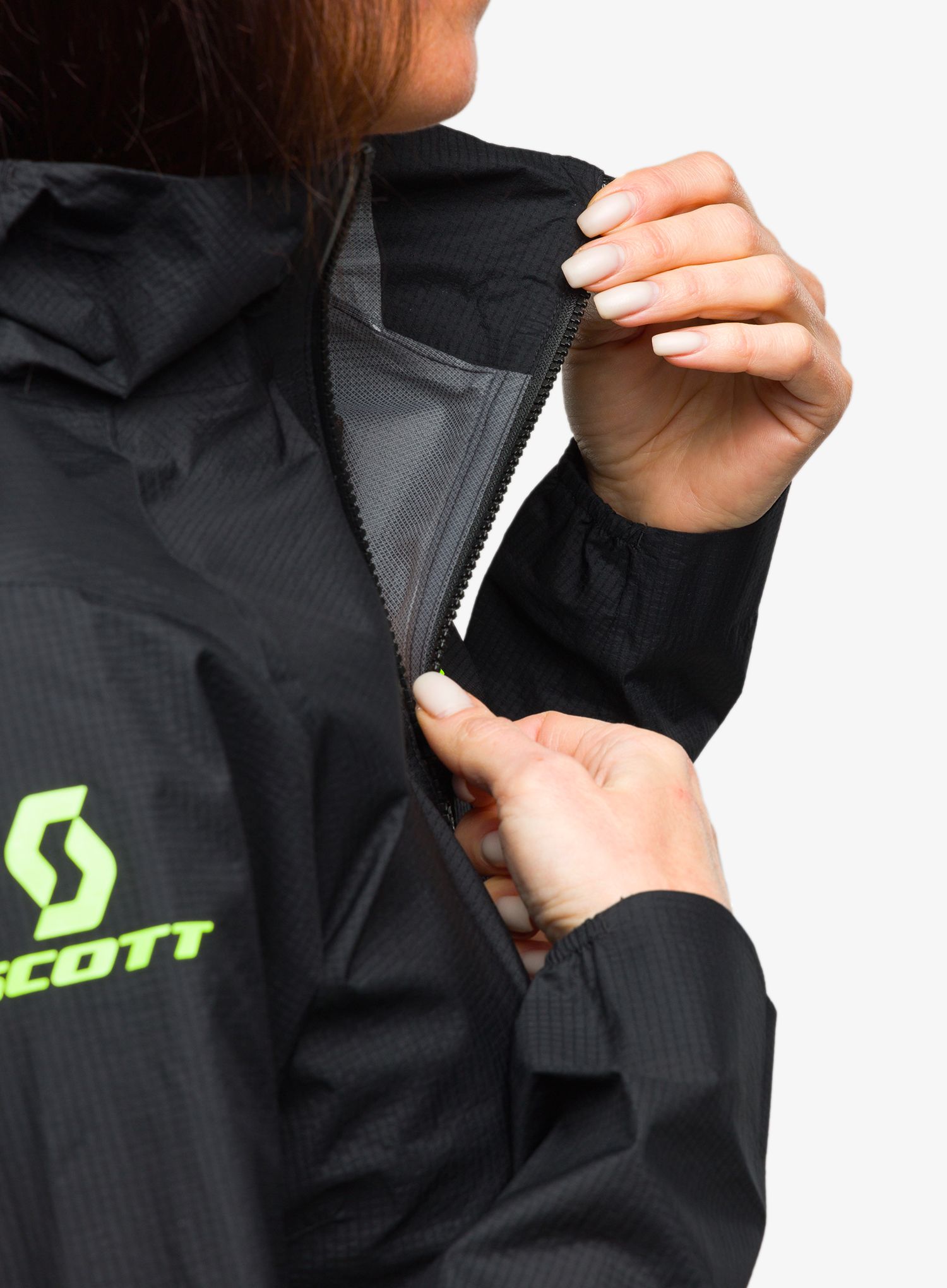 Ženska jakna za trčanje SCOTT RC Run Waterproof - black/yell