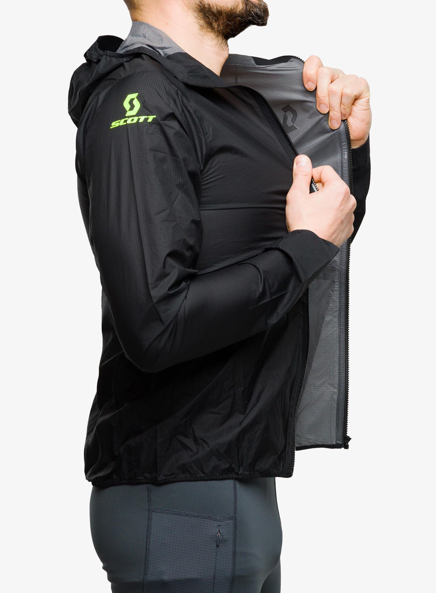 Jakna za trčanje SCOTT RC Run Waterproof - black/yellow