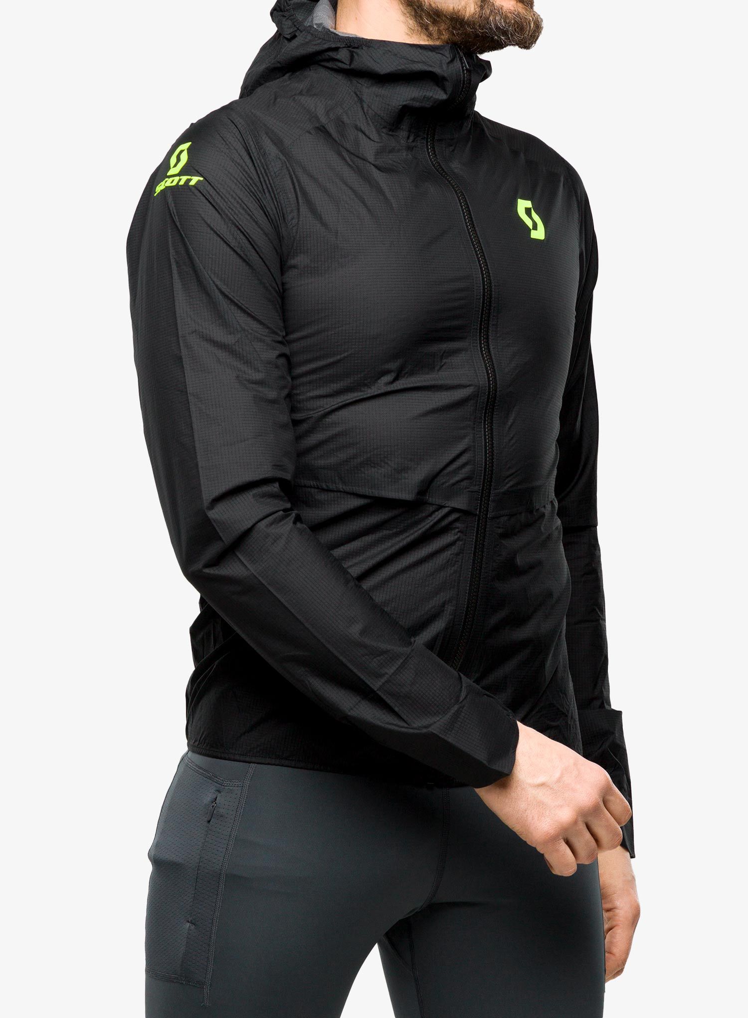Jakna za trčanje SCOTT RC Run Waterproof - black/yellow