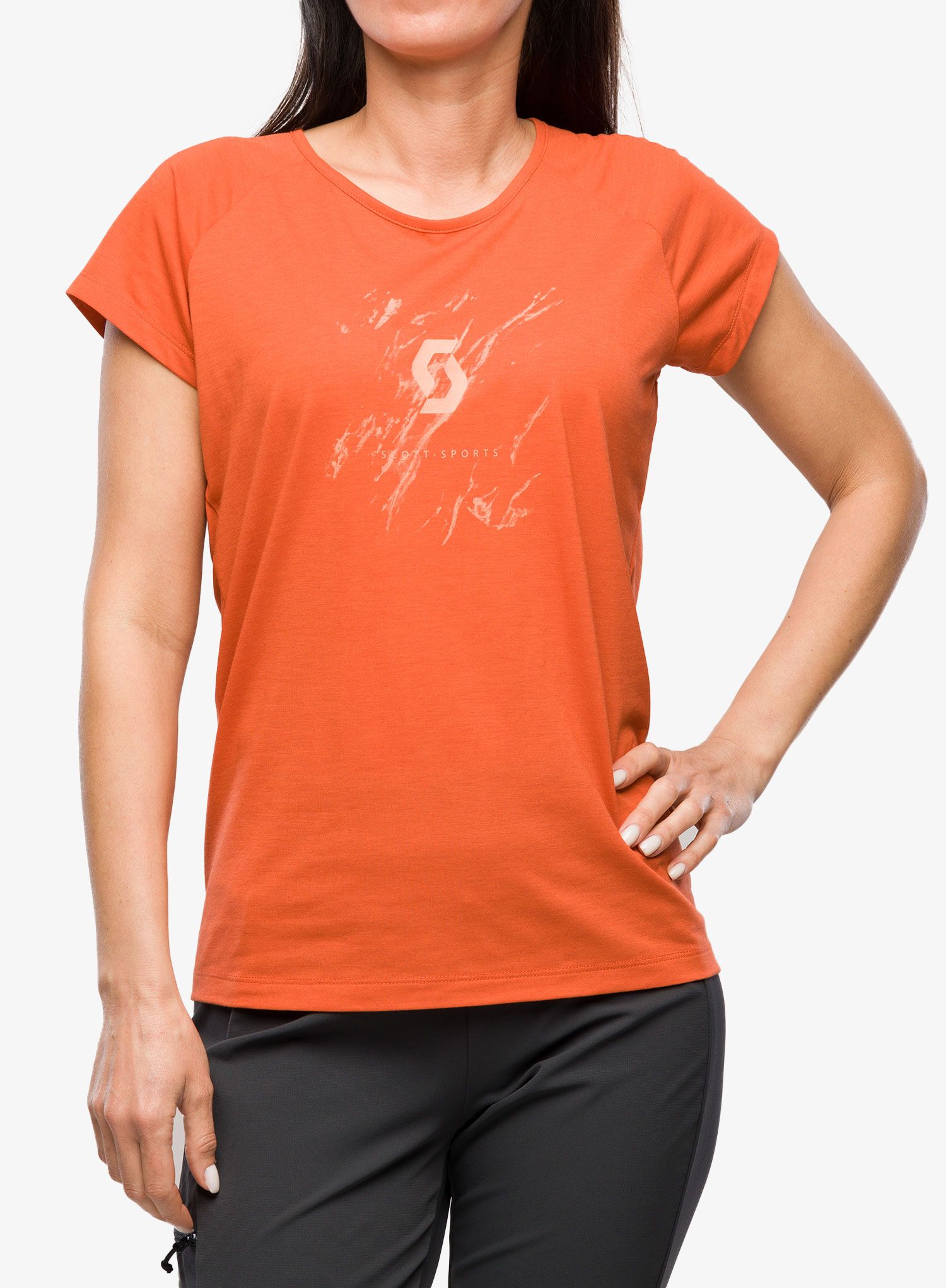 Ženska brzosušeća majica SCOTT Shirt Defined DRI S/S - braze orange