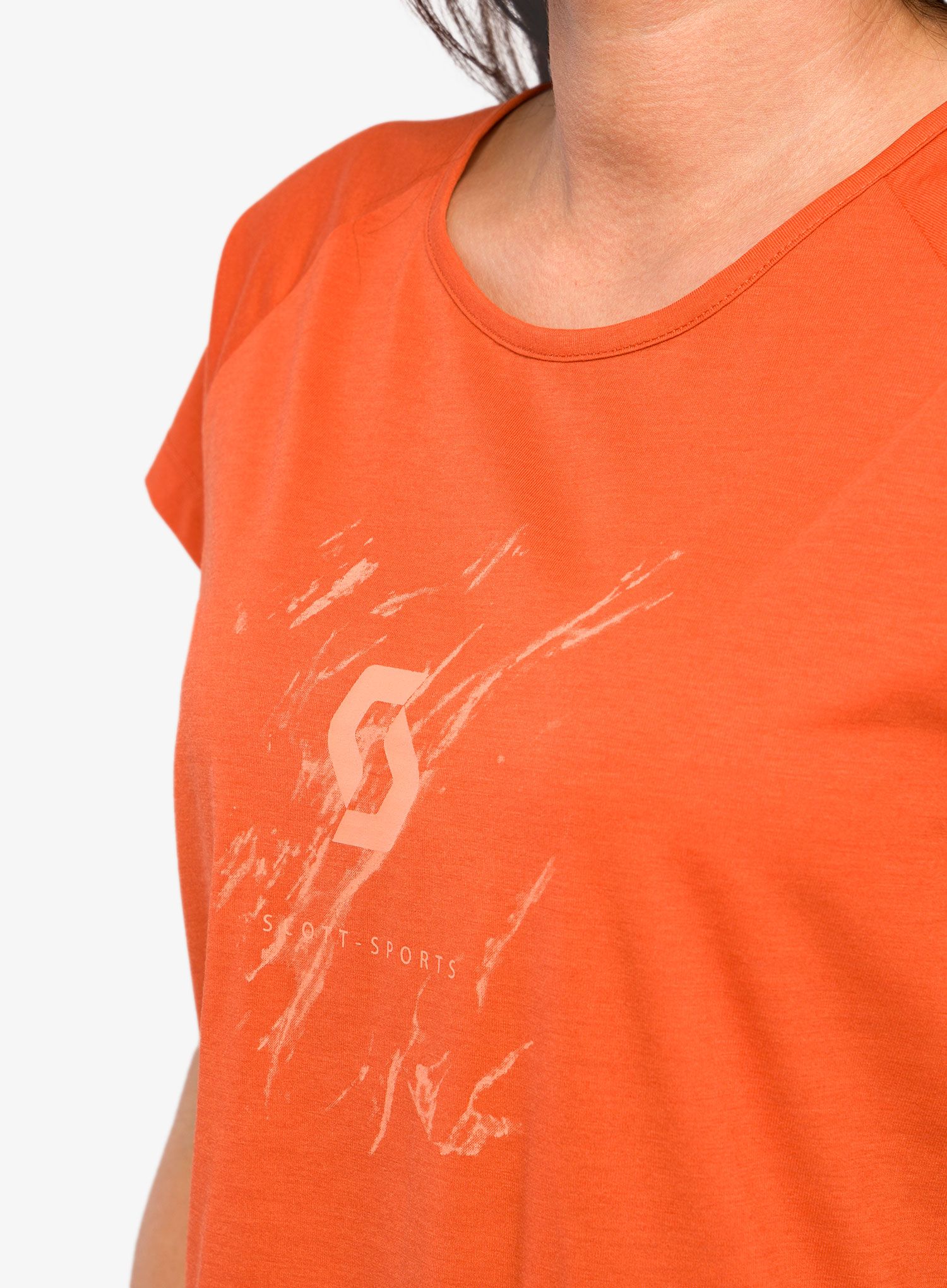Ženska brzosušeća majica SCOTT Shirt Defined DRI S/S - braze orange