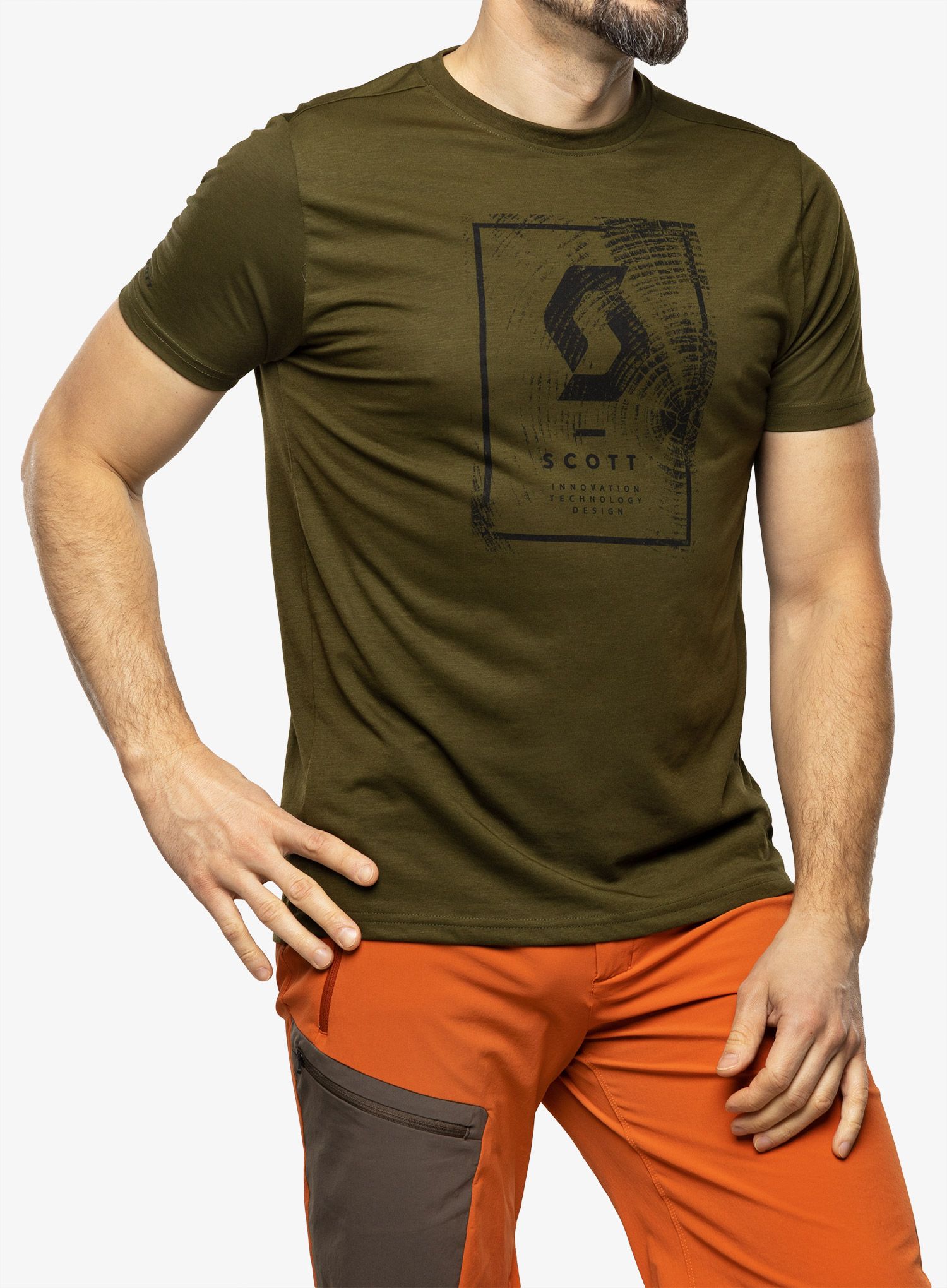 Brzosušeća majica SCOTT Shirt Defined DRI S/S - fir green