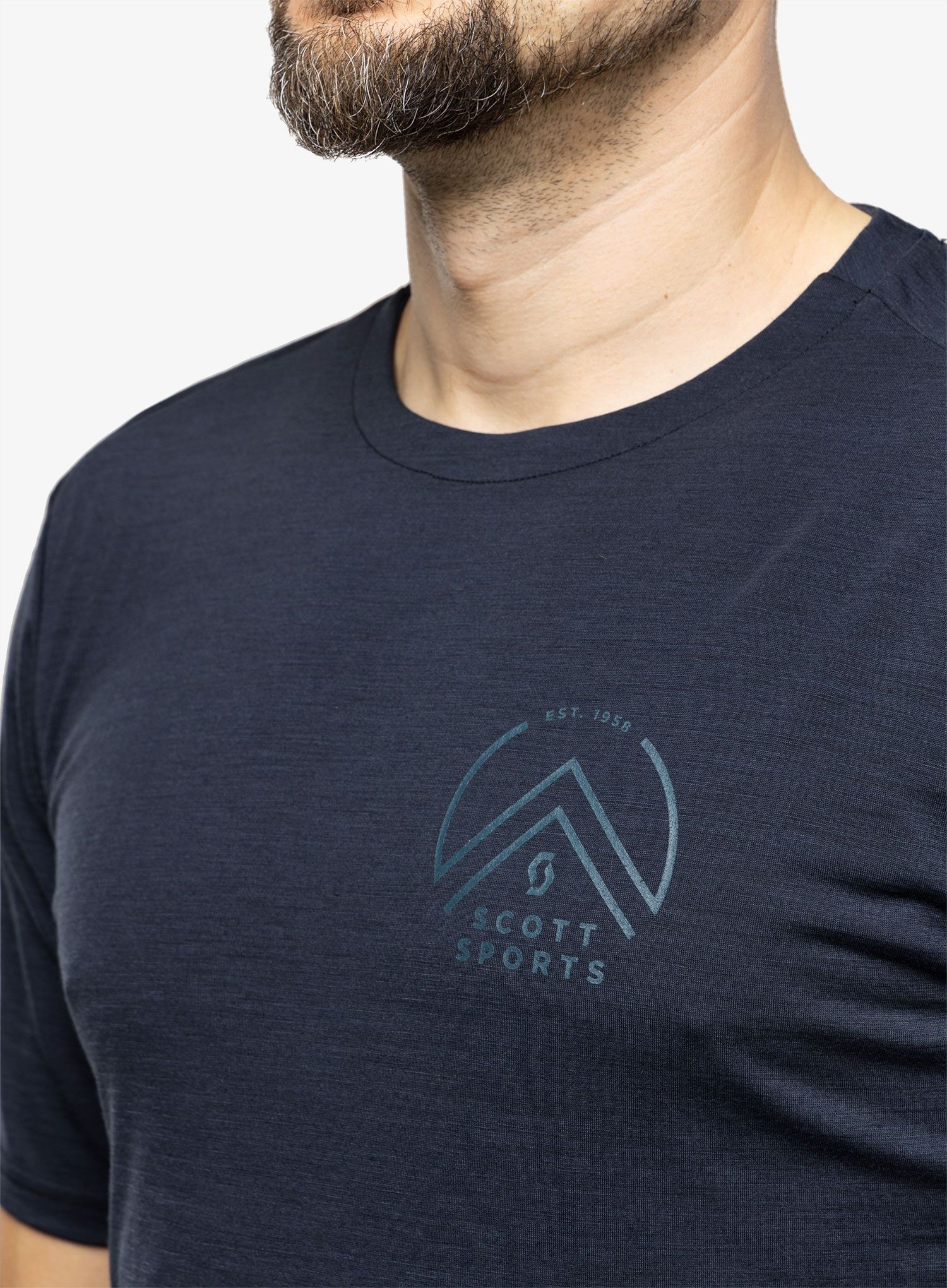 Merino majica SCOTT Shirt Defined Merino Tech S/S - dark blue
