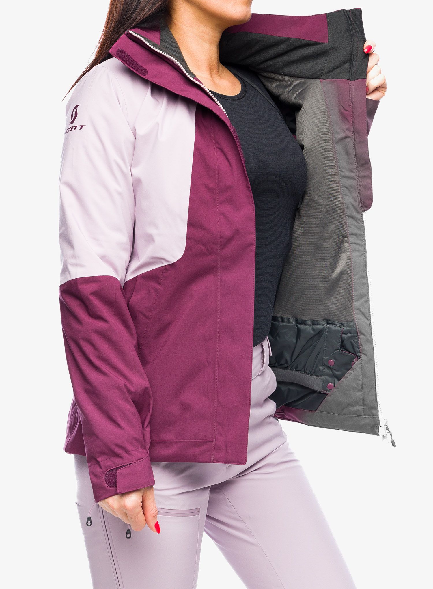 Ženska jakna SCOTT Ultimate Dryo 10 Jacket - wild red/cloud pink