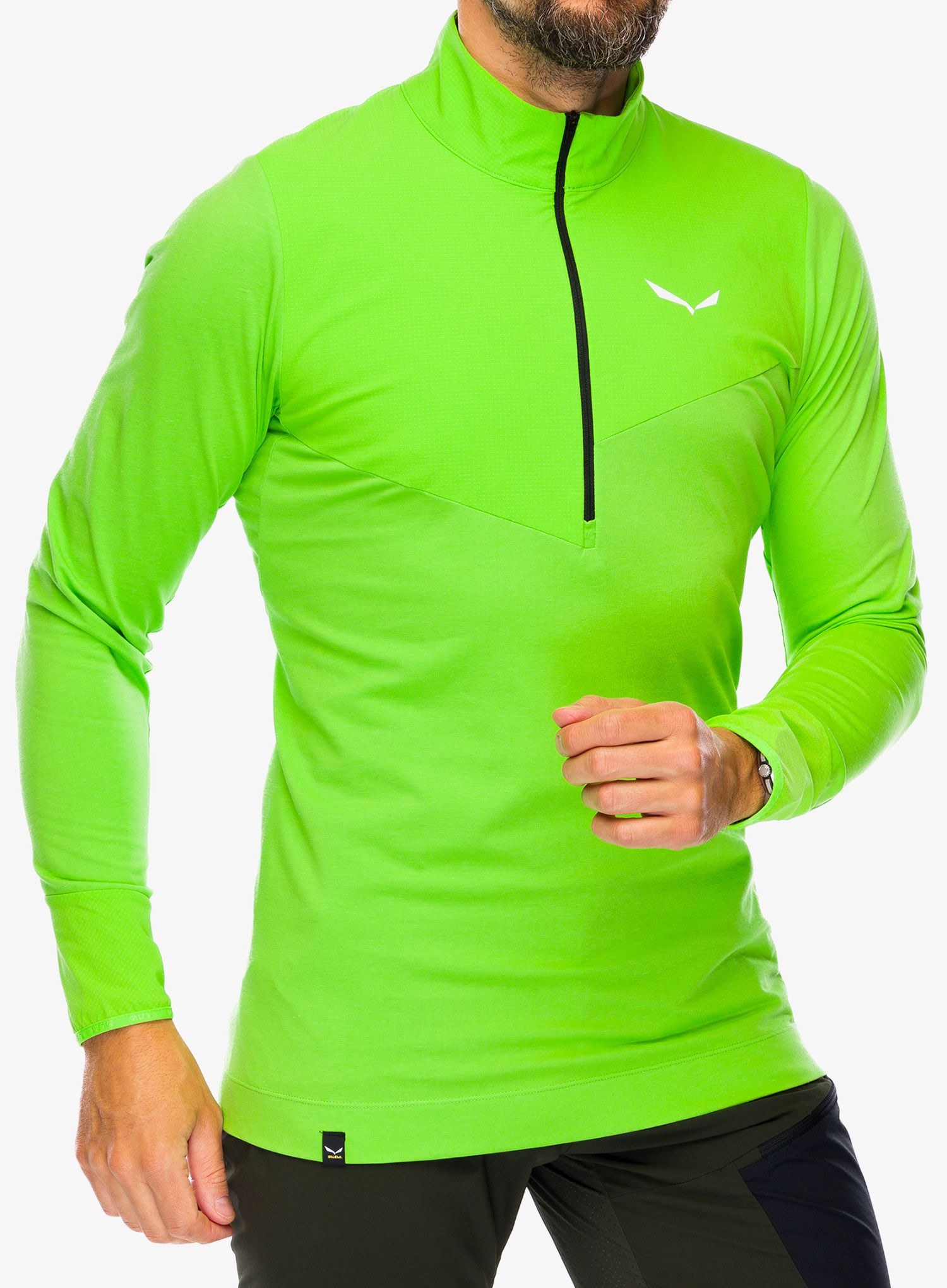Penjačka dukserica Salewa Alpine Hemp Half Zip - pale frog