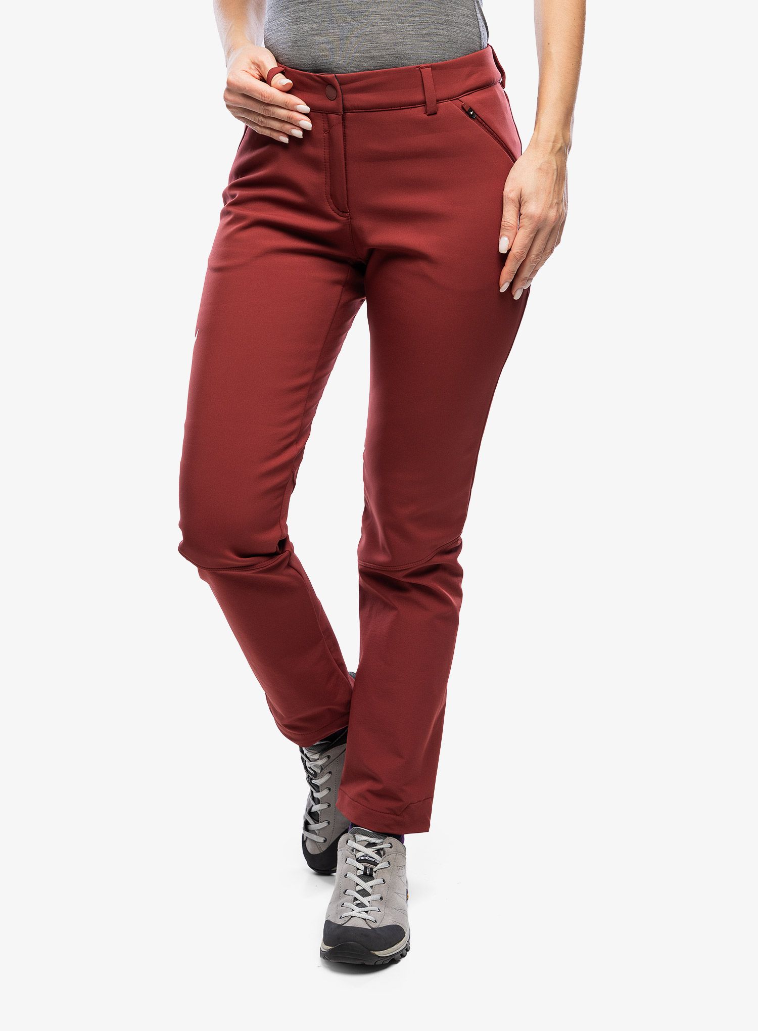 Ženske planinarske hlače Salewa Dolomia Pant - syrah
