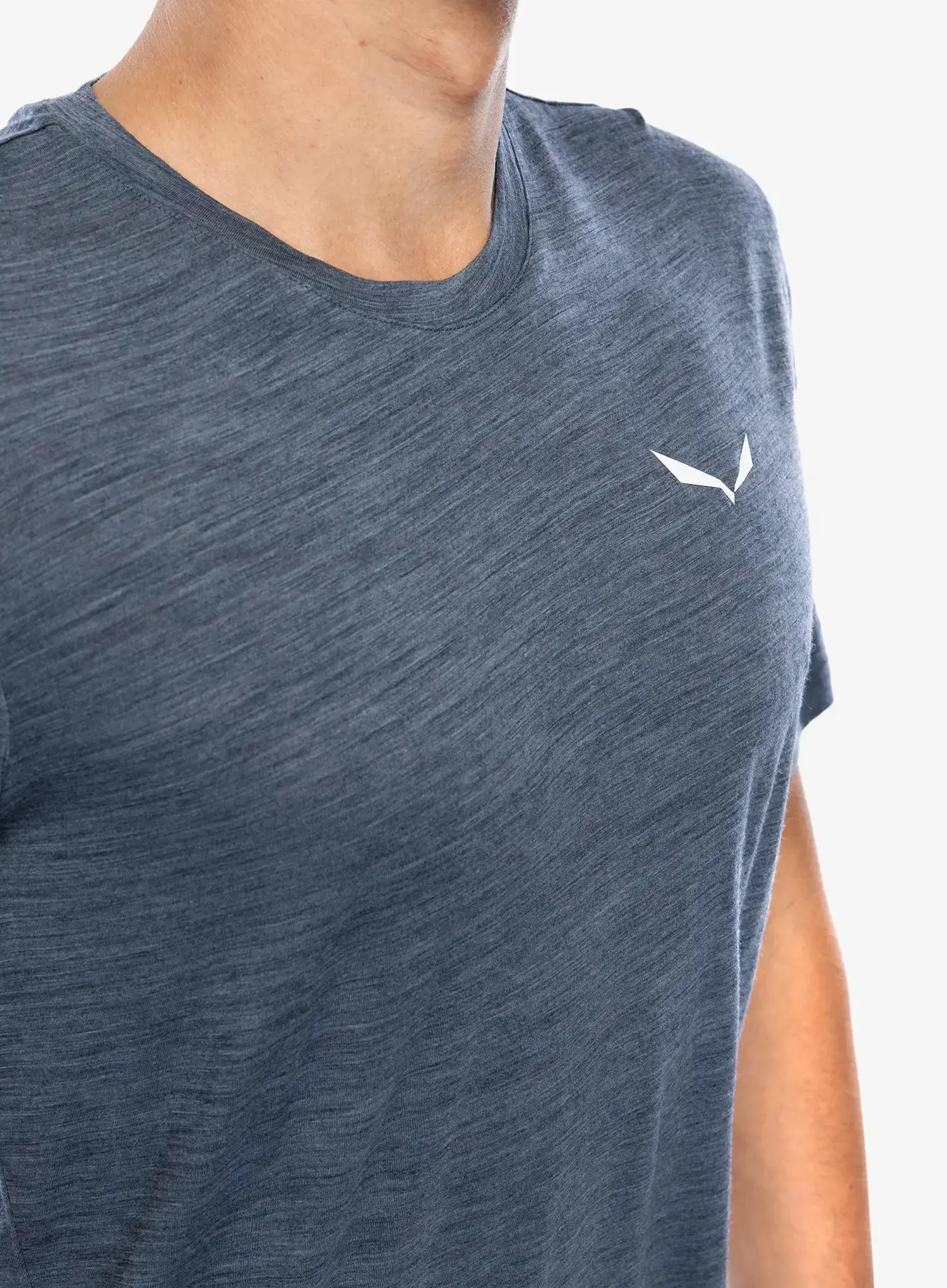 Merino majica Salewa Eagle Minilogo AM T-Shirt - dark denim