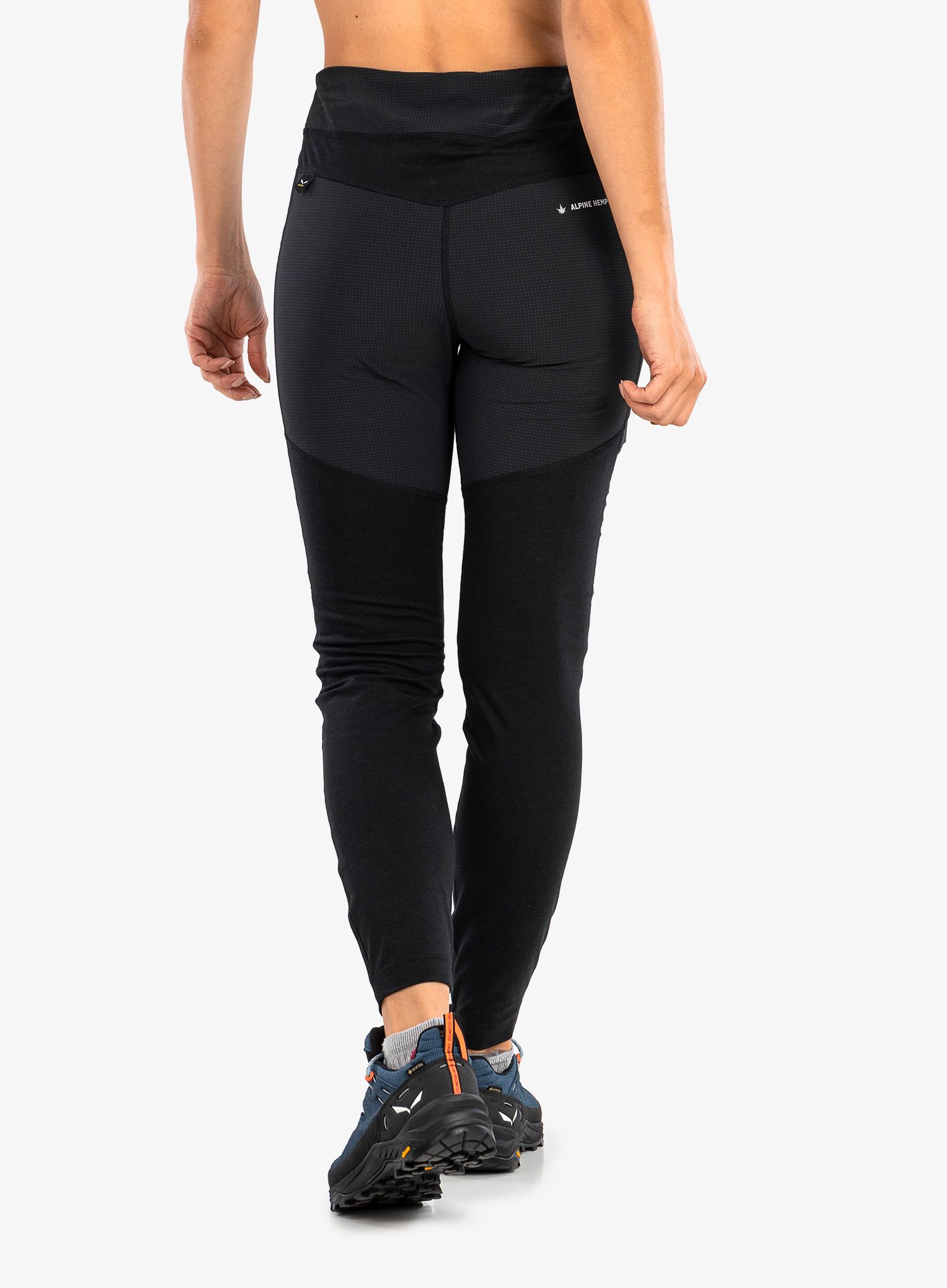 Ženske penjačke hlače Salewa Alpine Hemp Tights - black out