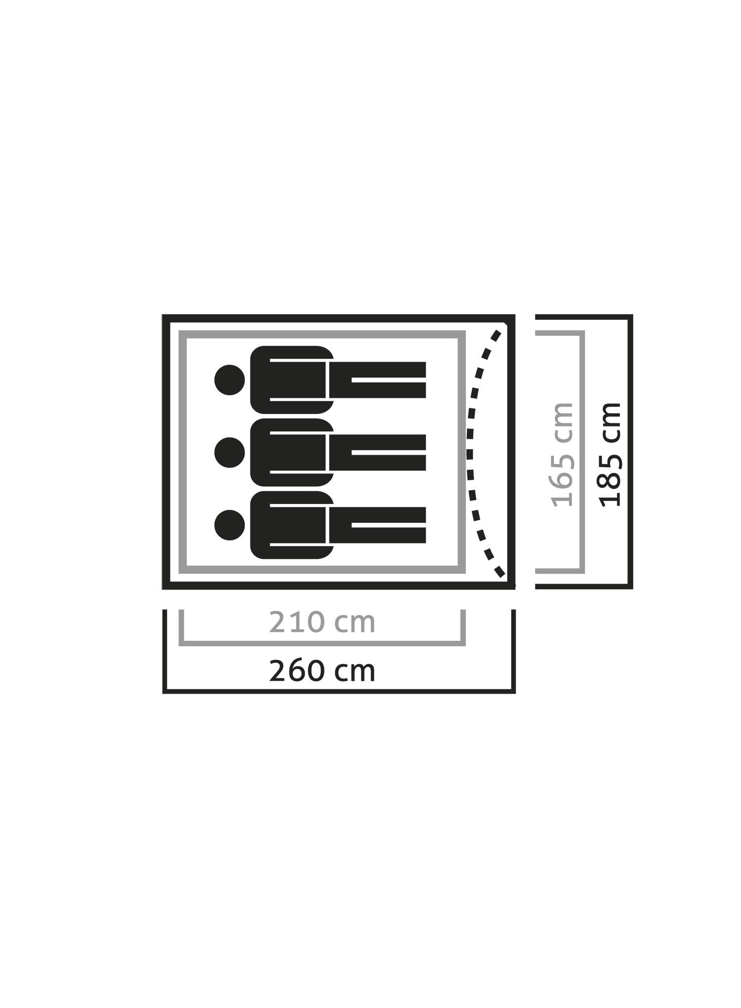 Šator za 3 osobe Salewa Litetrek Pro III Tent - lightgrey/mango