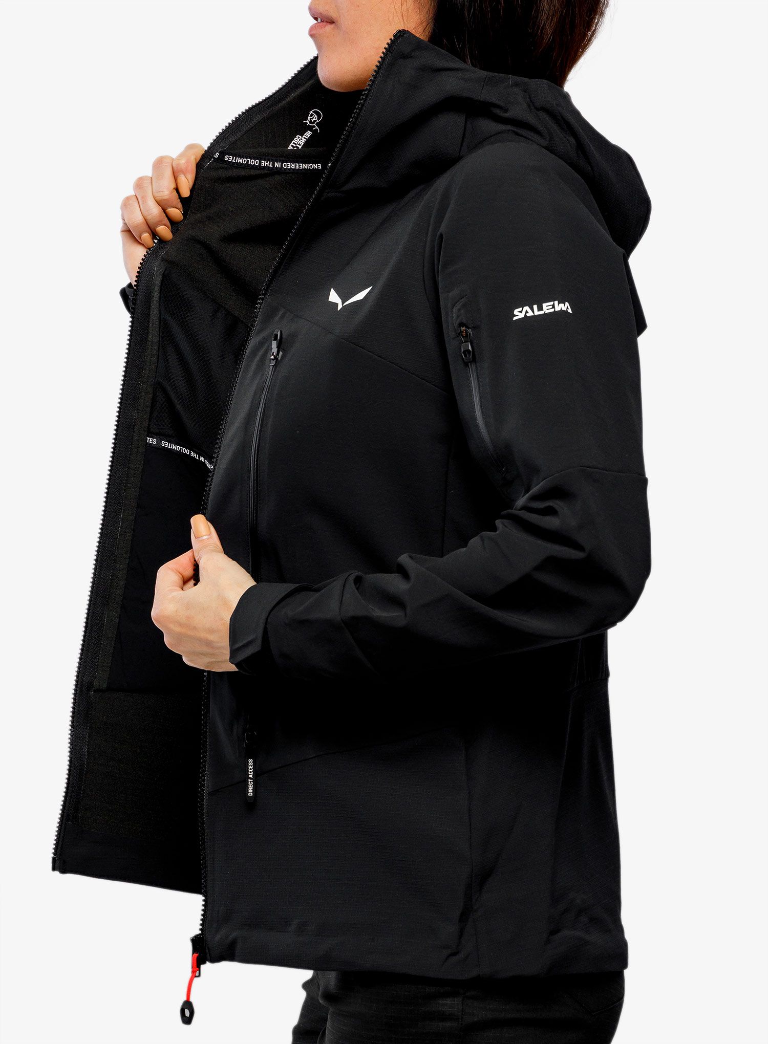 Ženska softshell jakna Salewa Ortles DST Jacket - black out
