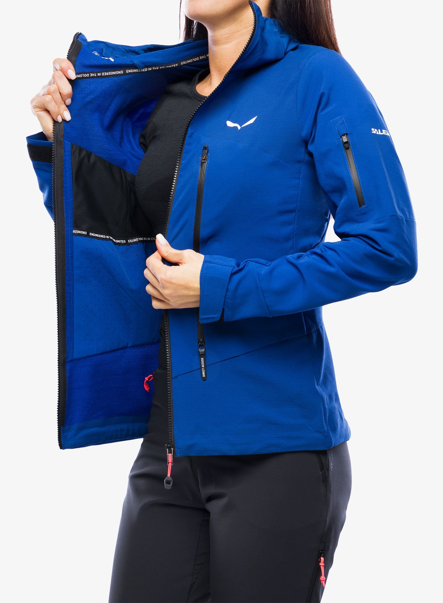 Ženska softshell jakna Salewa Ortles DST Jacket - electric