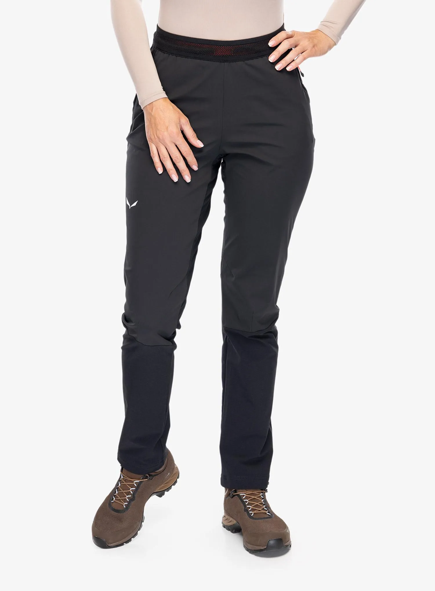 Ženske hlače za planinu Salewa Pedroc 2 DST Hyb Pant - black out
