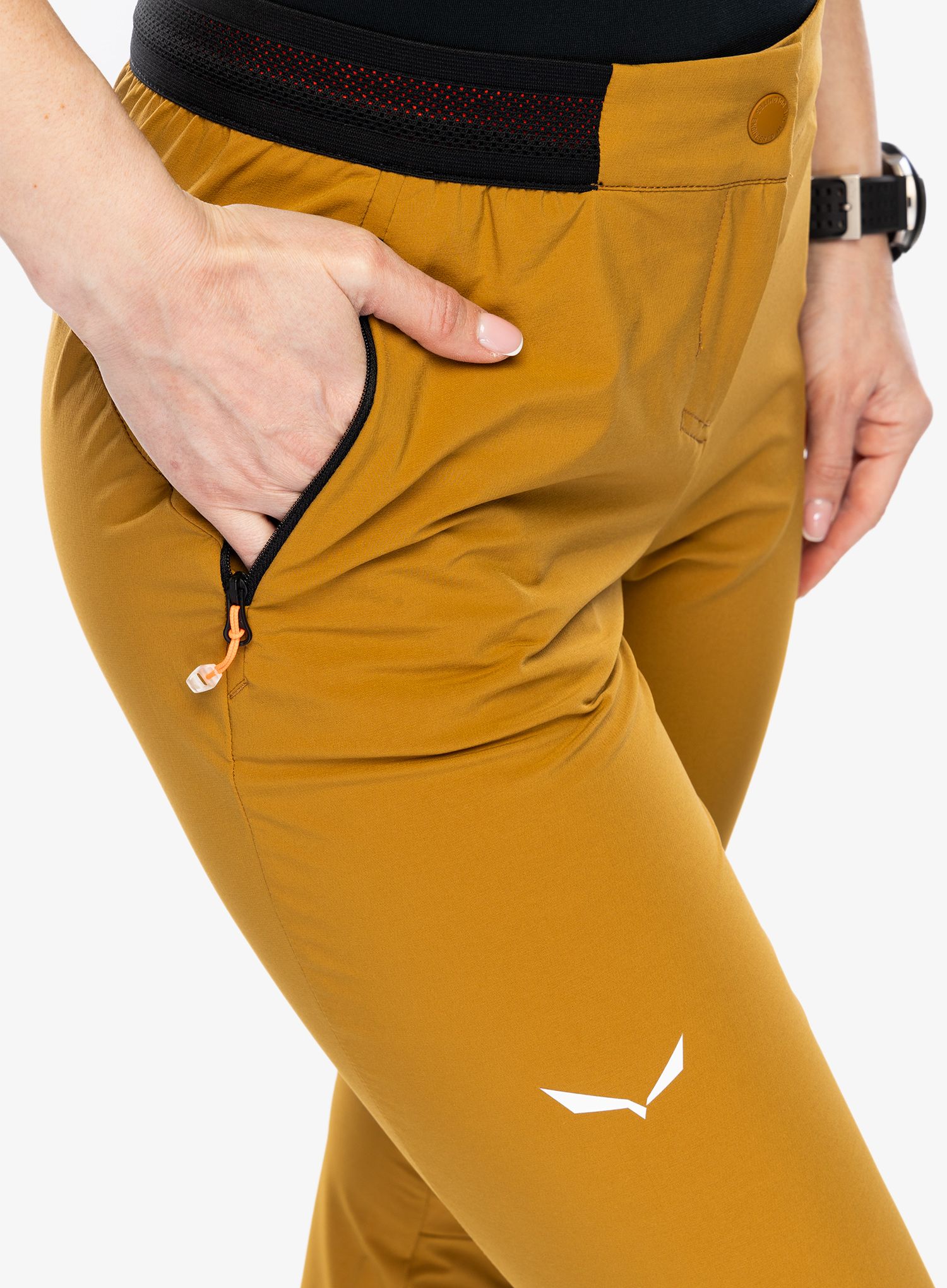 Ženske planinarske hlače Salewa Pedroc 4 DST Regular Pant - golden brown