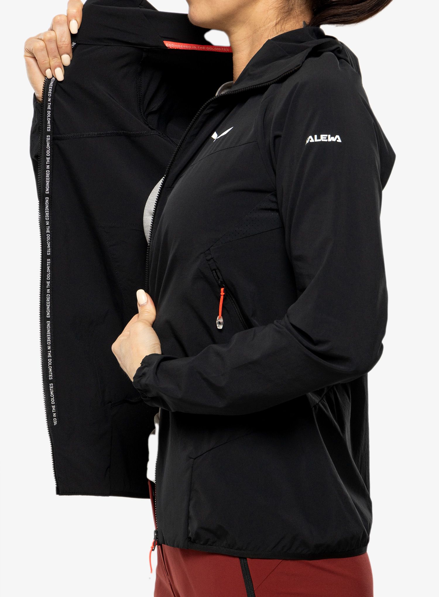 Ženska softshell jakna Salewa Pedroc DST Light Jacket - black out