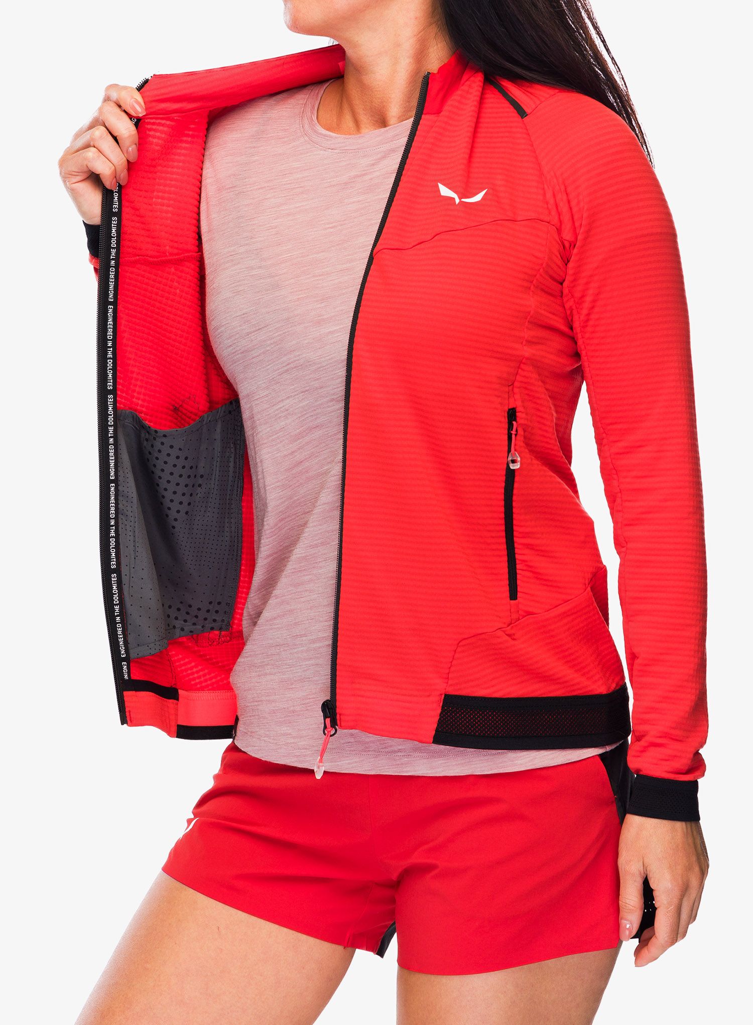 Ženska dukserica od flisa Salewa Pedroc PL 2 Jacket - flame