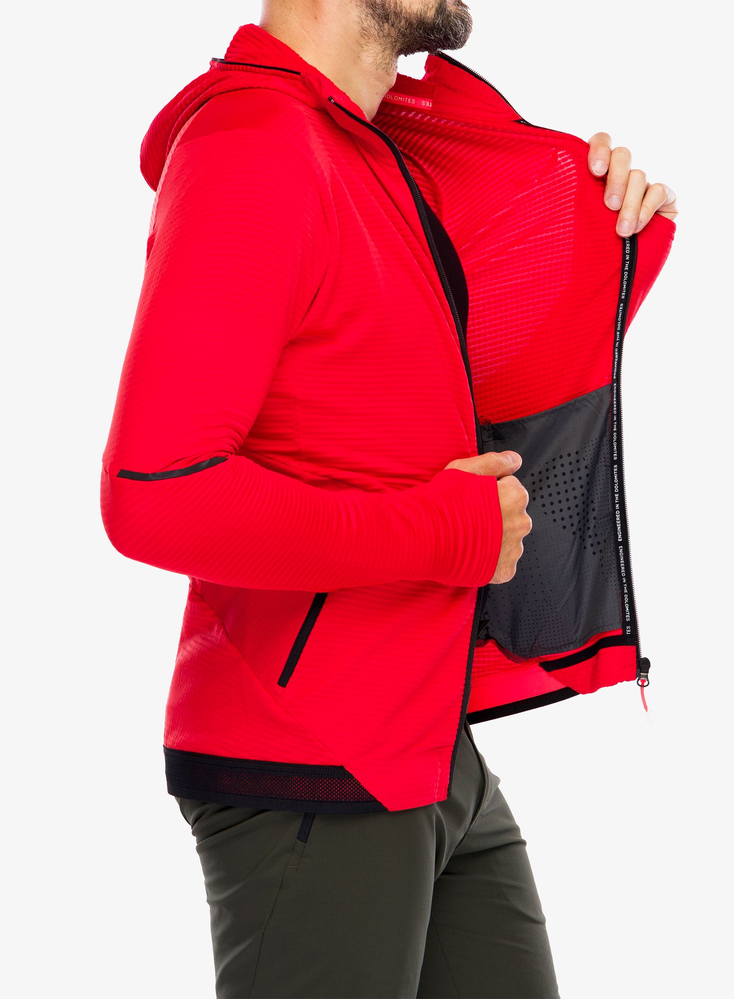 Dukserica Salewa Pedroc PL Hooded Jacket - flame/flame