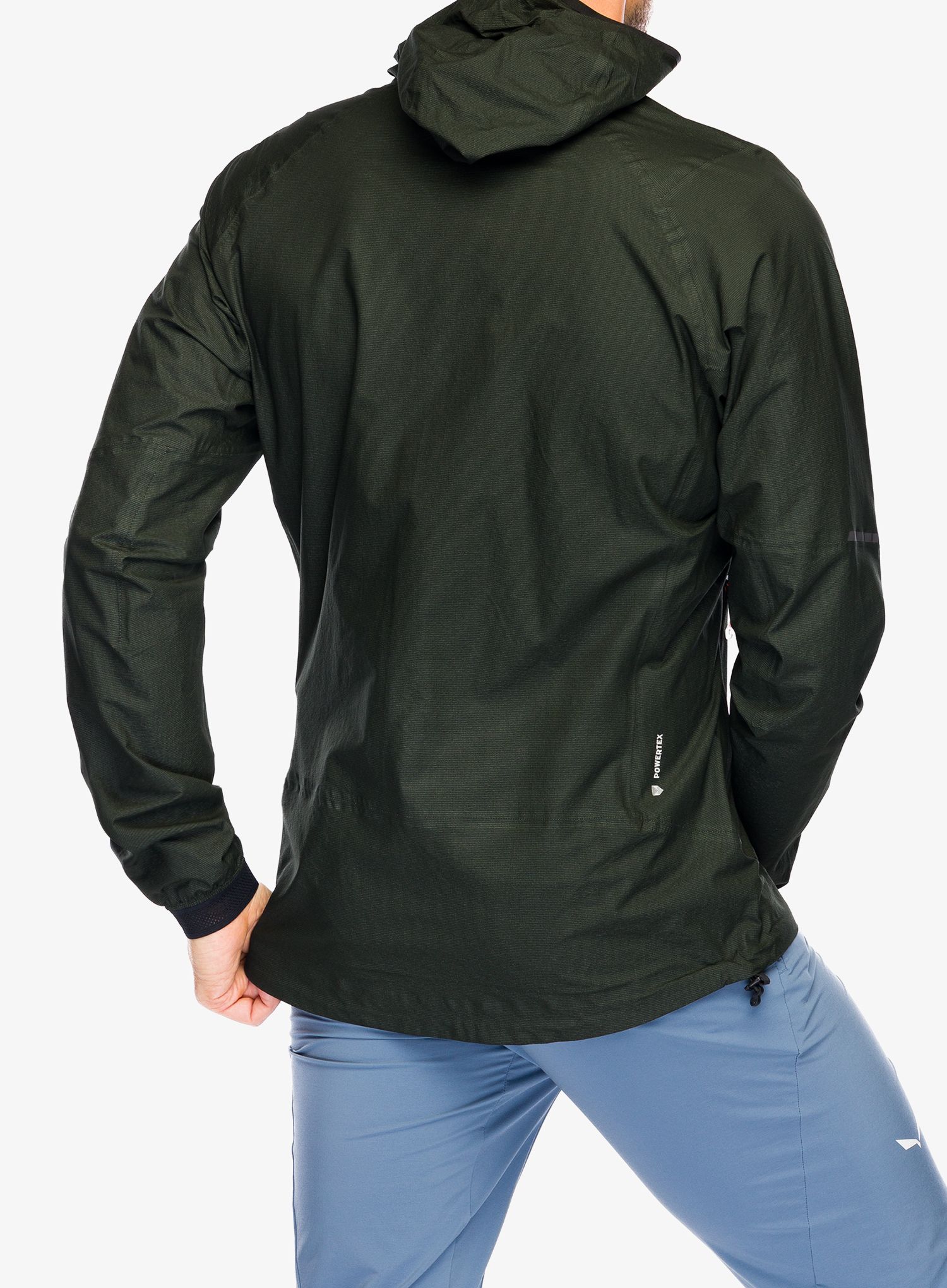 Kišna jakna Salewa Pedroc PTX 2,5L Light Jacket - dark olive