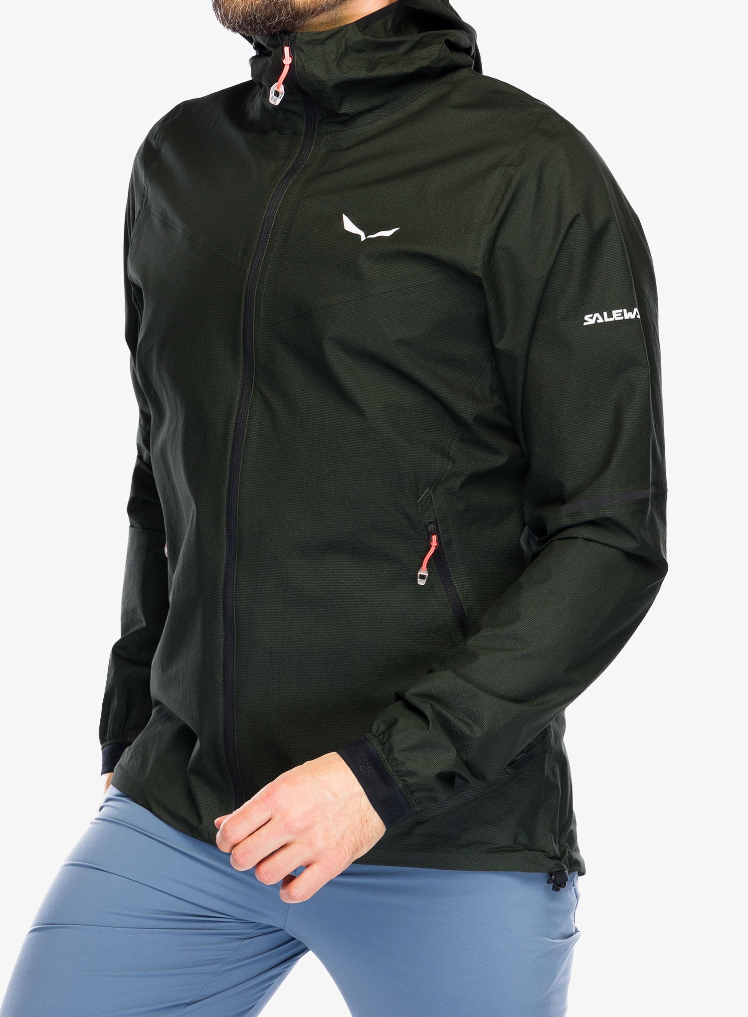 Kišna jakna Salewa Pedroc PTX 2,5L Light Jacket - dark olive