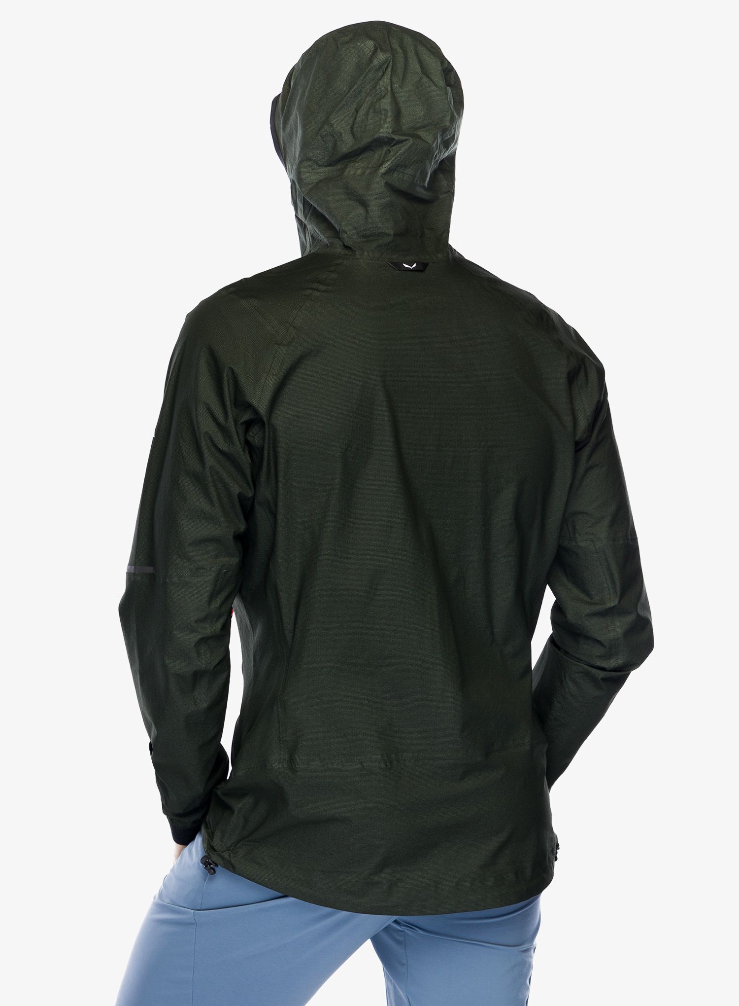 Kišna jakna Salewa Pedroc PTX 2,5L Light Jacket - dark olive