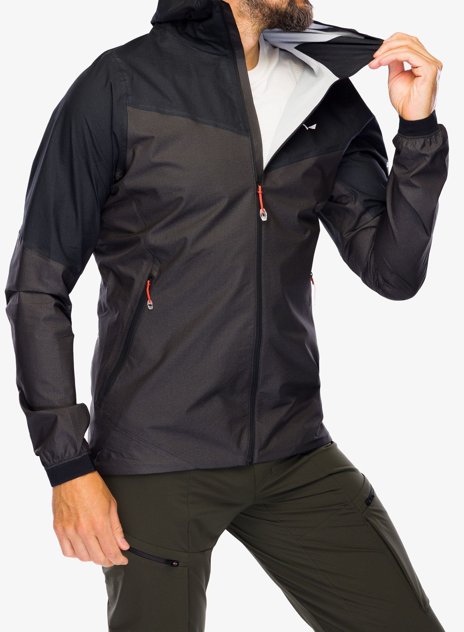 Kišna jakna Salewa Pedroc PTX 2,5L Light Jacket - onyx/black out