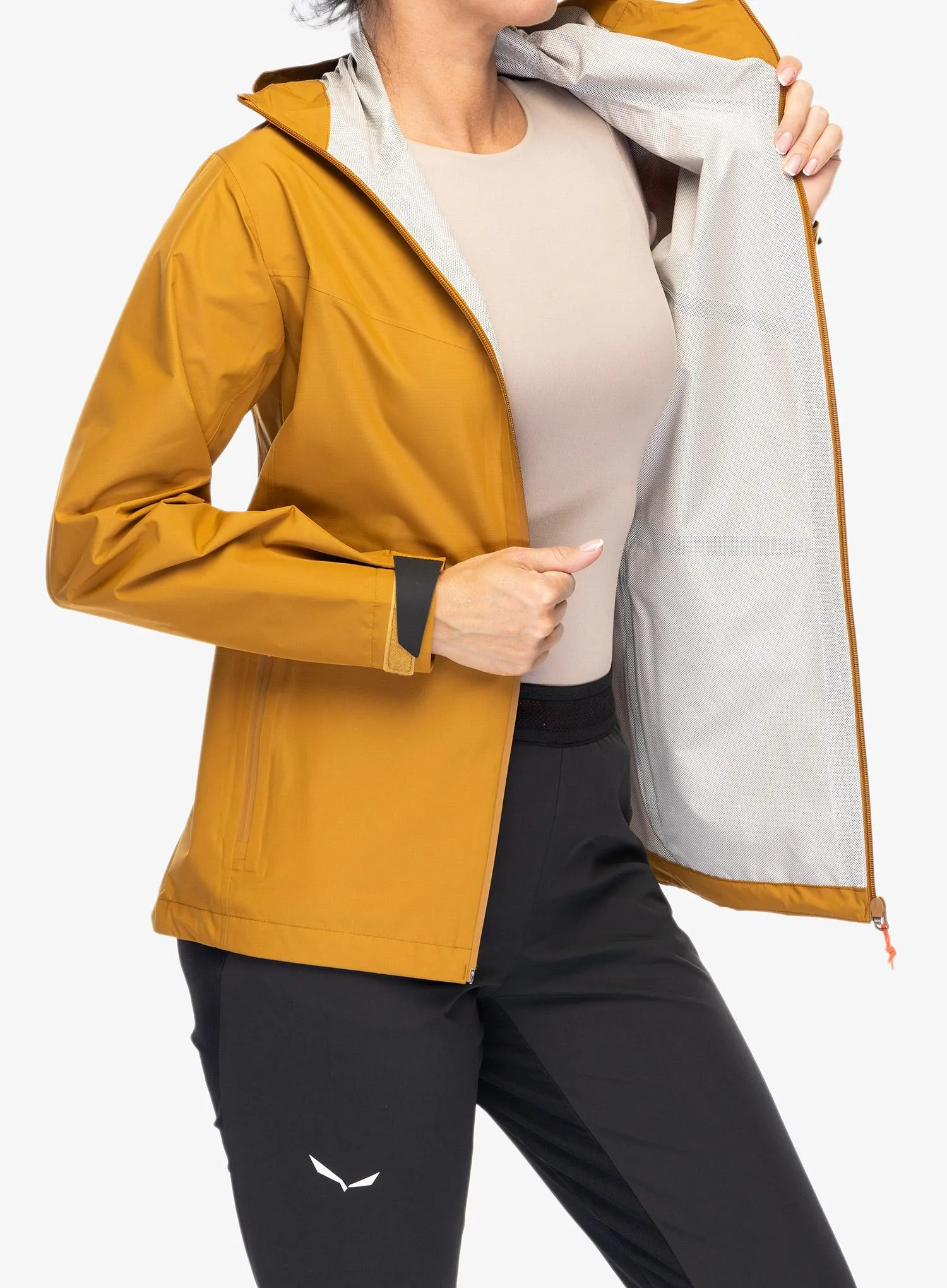 Ženska jakna s membranom Salewa Puez Aqua 4 PTX 2.5L Jacket - golden brown