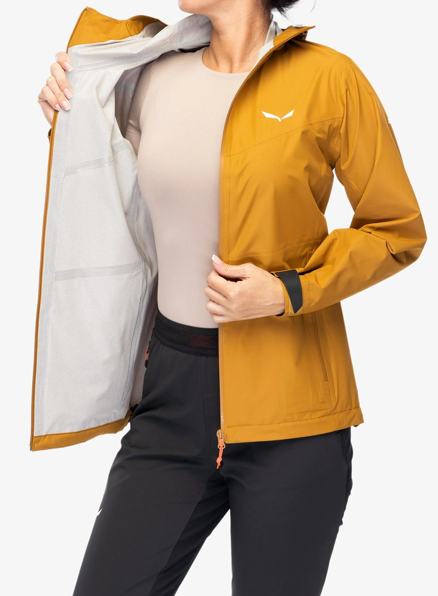 Ženska jakna s membranom Salewa Puez Aqua 4 PTX 2.5L Jacket - golden brown