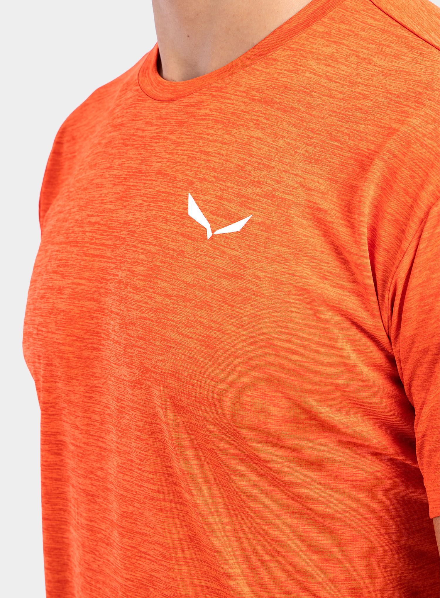 Majica Salewa Puez Melange Dry S/S Tee - red oragne melange