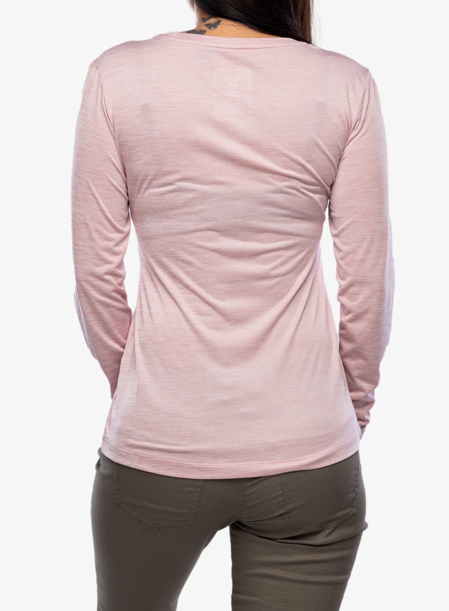Ženski longsleeve Salewa Puez Melange Dry Tee - zephyr