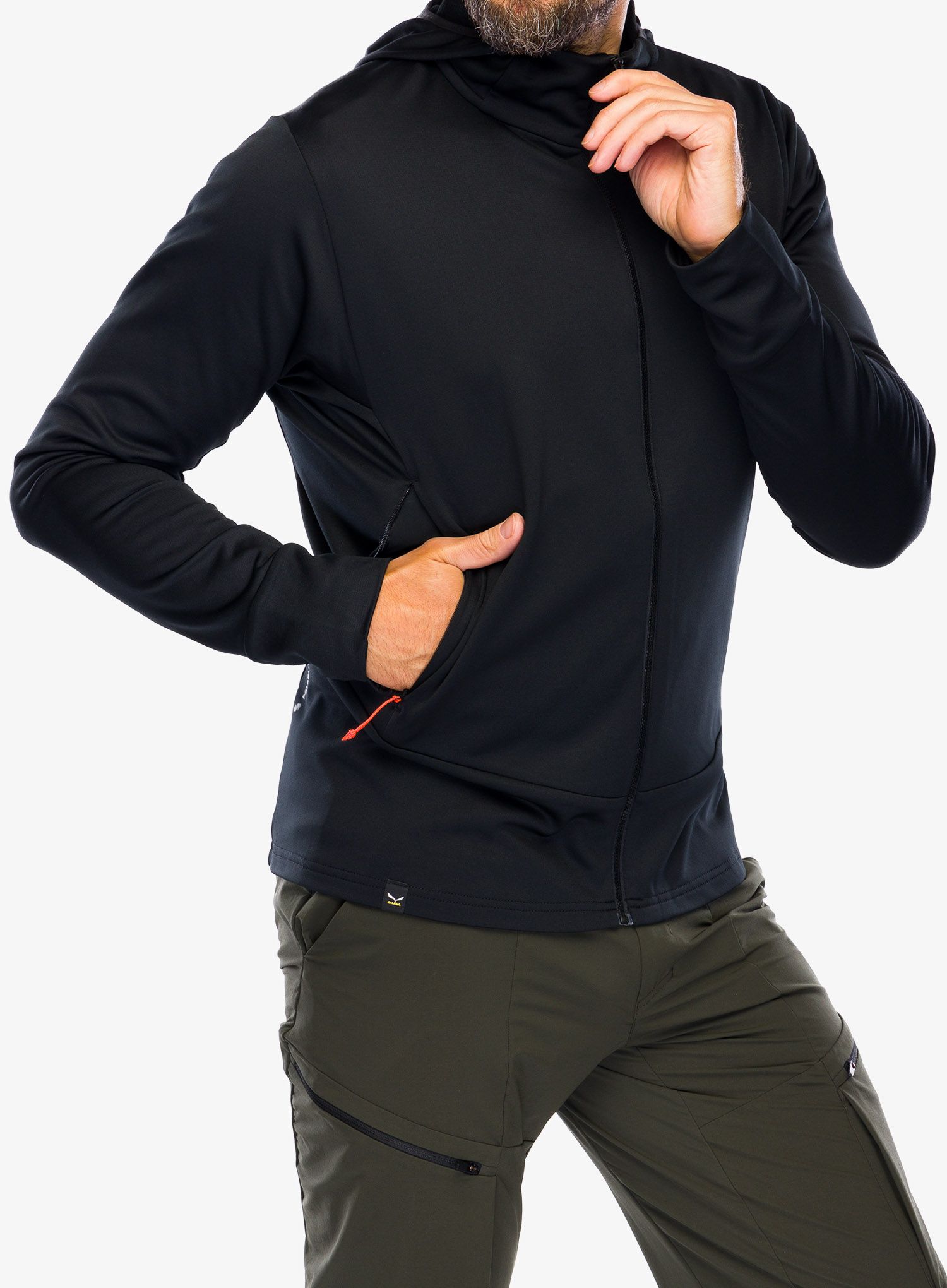 Jakna od flisa Salewa Puez PL HD Jacket - black out