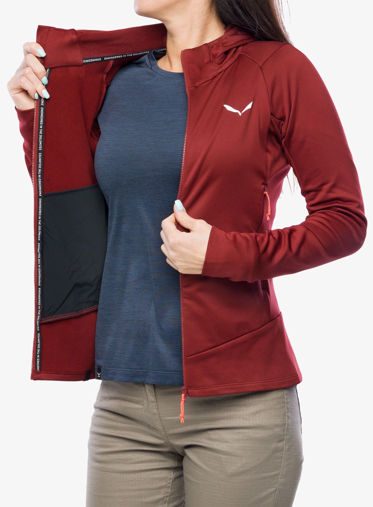Ženska jakna od flisa Salewa Puez PL HD Jacket - syrah