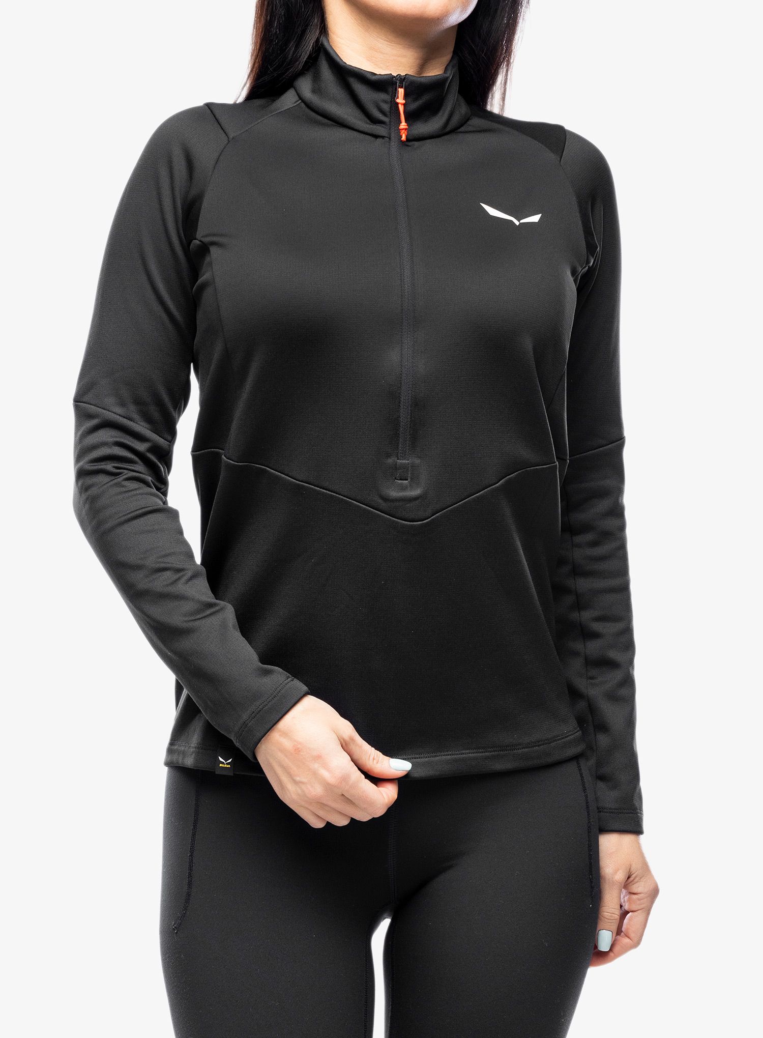 Ženska dukserica od flisa Salewa Puez PL HZ Fleece - black out