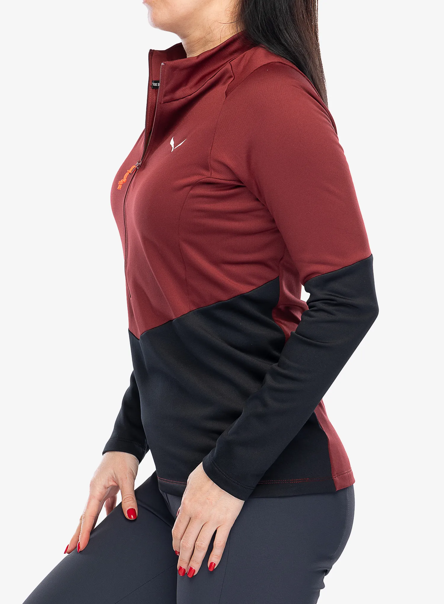 Ženska dukserica od flisa Salewa Puez PL HZ Fleece - syrah