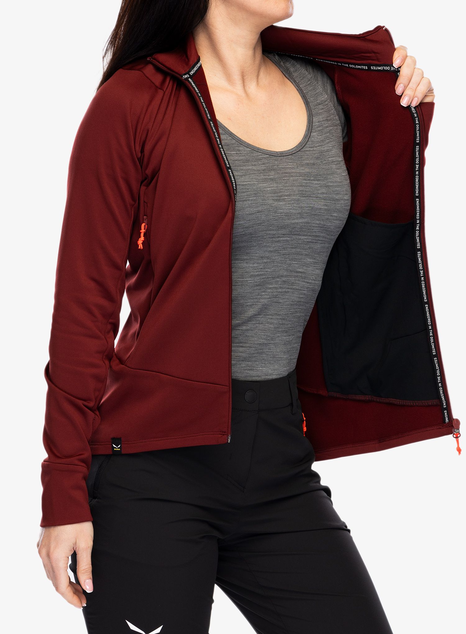 Ženska jakna od flisa Salewa Puez PL Jacket - syrah