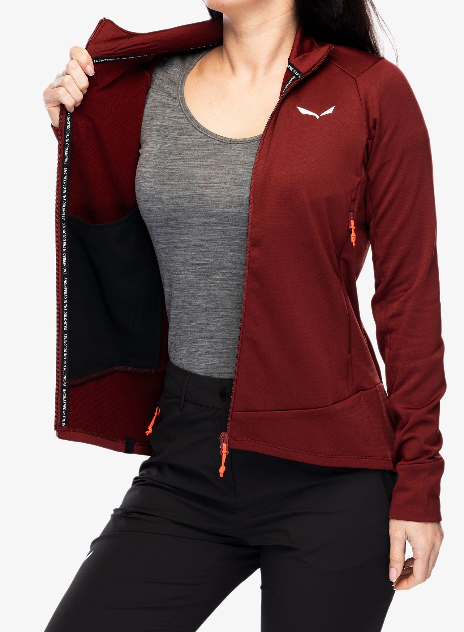 Ženska jakna od flisa Salewa Puez PL Jacket - syrah