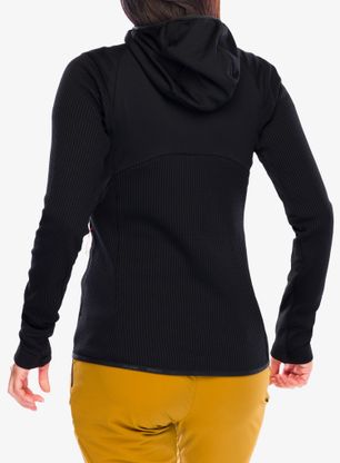 Ženska dukserica Salewa Puez Waffle Hyb PL HD Jacket - black out