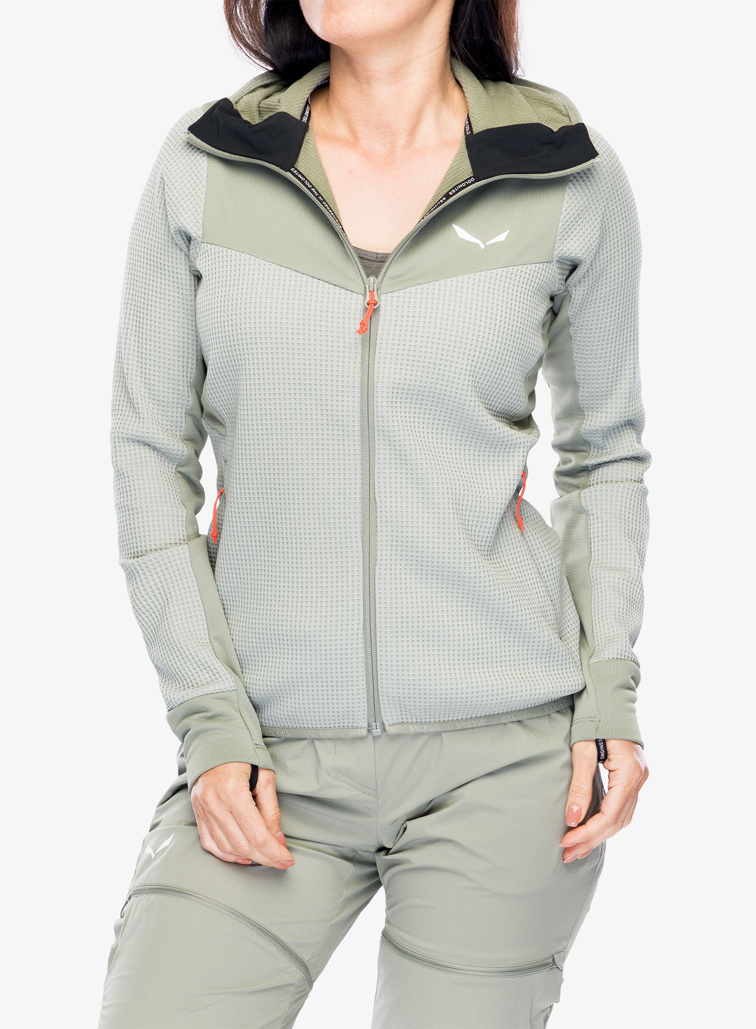 Ženska dukserica od flisa Salewa Puez Waffle Hyb PL HD Jacket - shadow