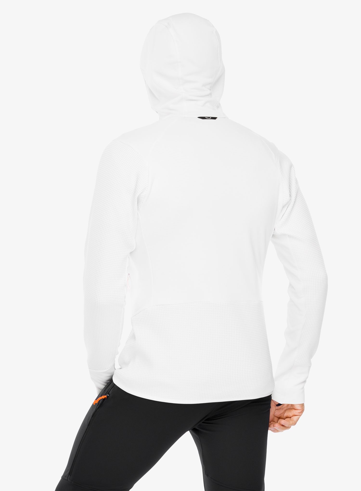 Majica s kapuljačom Salewa Puez Waffle Hyb PL HD Jacket - white