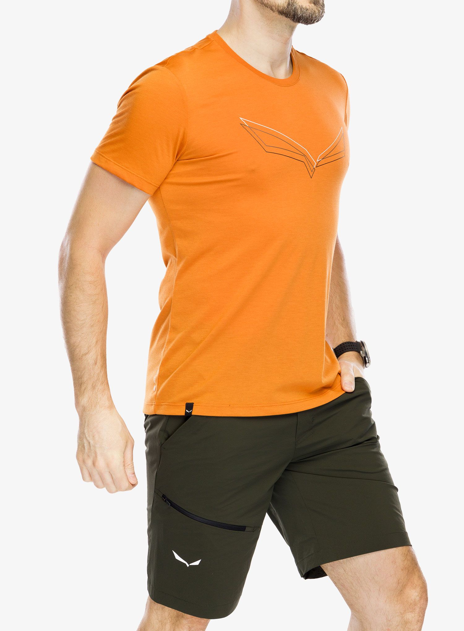 Brzosušeća majica Salewa Pure Eagle Frame Dry T-shirt - burnt orange
