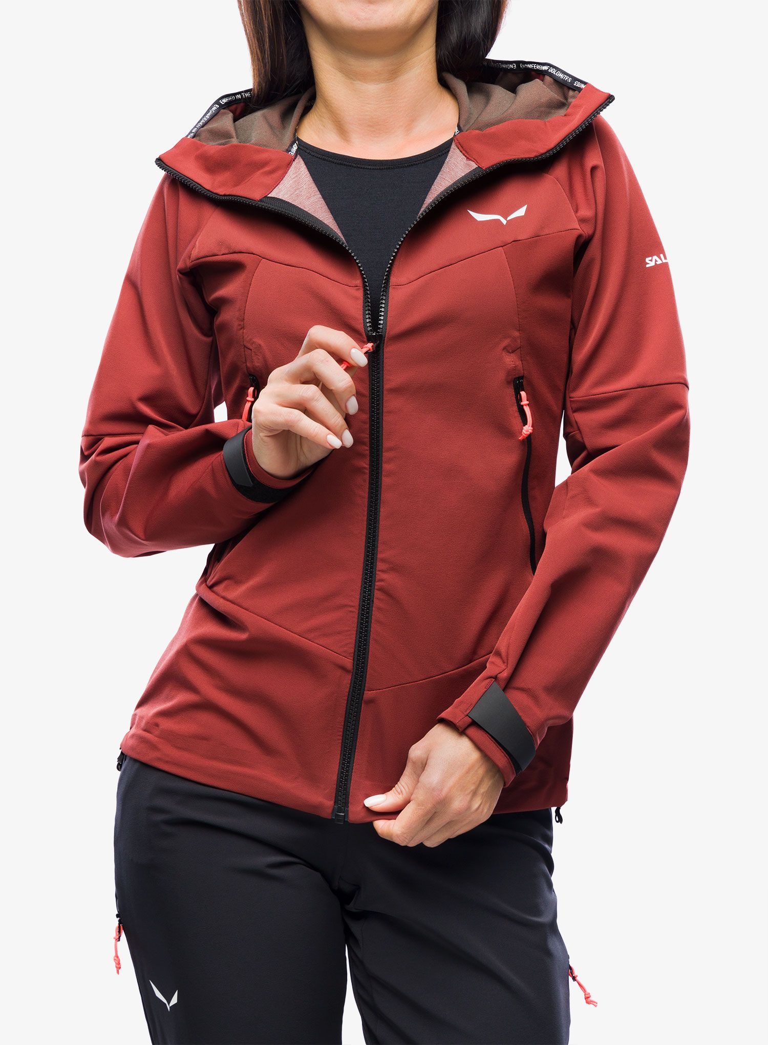 Ženska jakna za turno skijanje Salewa Sella DST Jacket - syrah