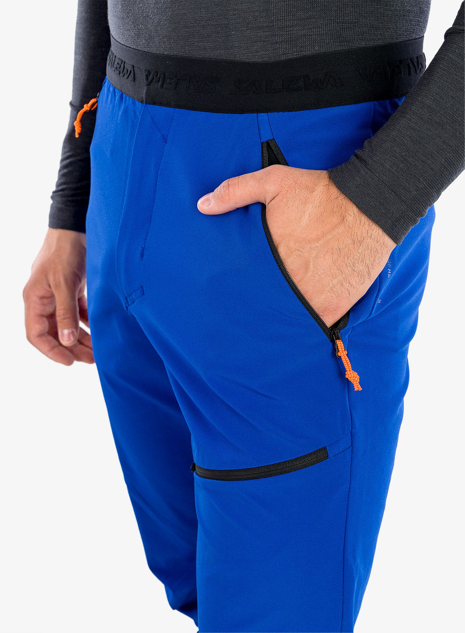 Hlače za turno skijanje Salewa Sella DST Light Pants - electric/black out