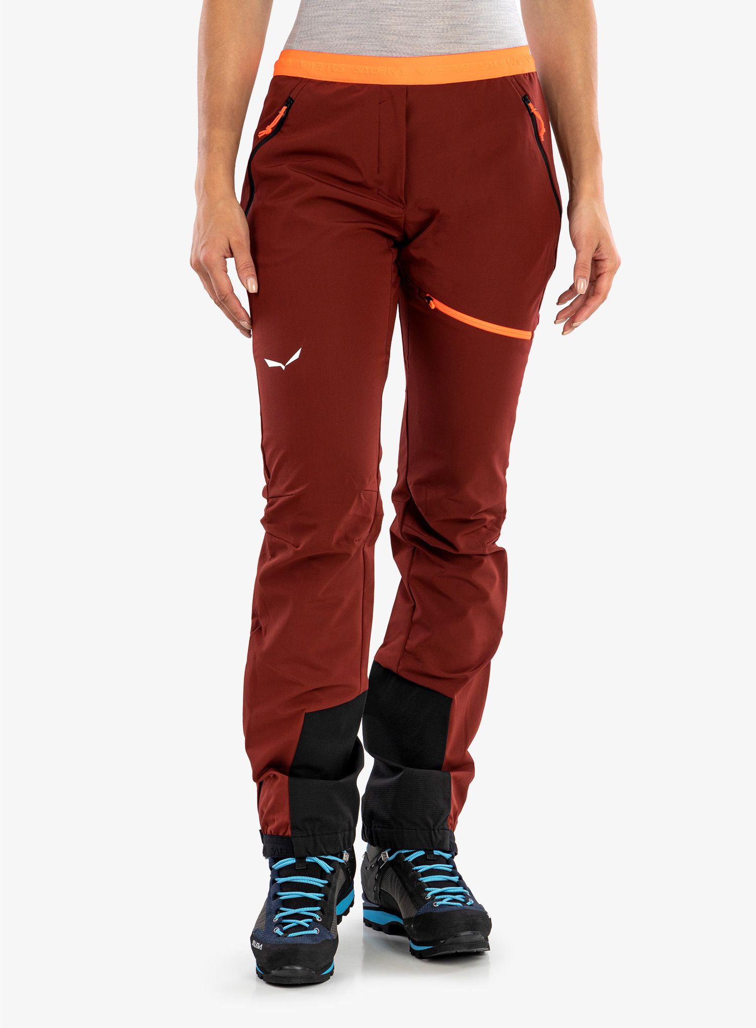Ženske hlače za turno skijanje Salewa Sella DST Light Pants - syrah