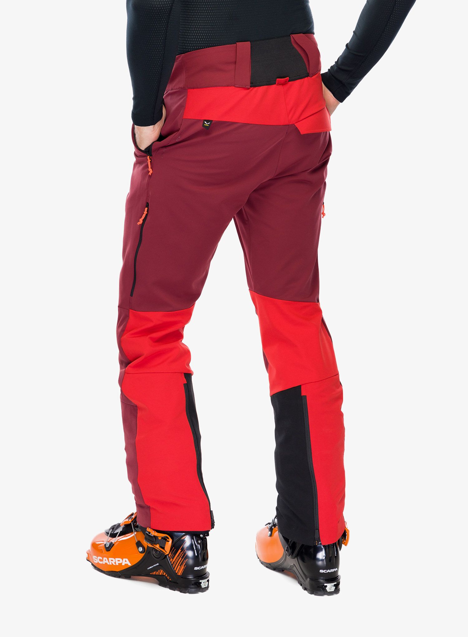 Hlače za turno skijanje Salewa Sella DST Pants - syrah