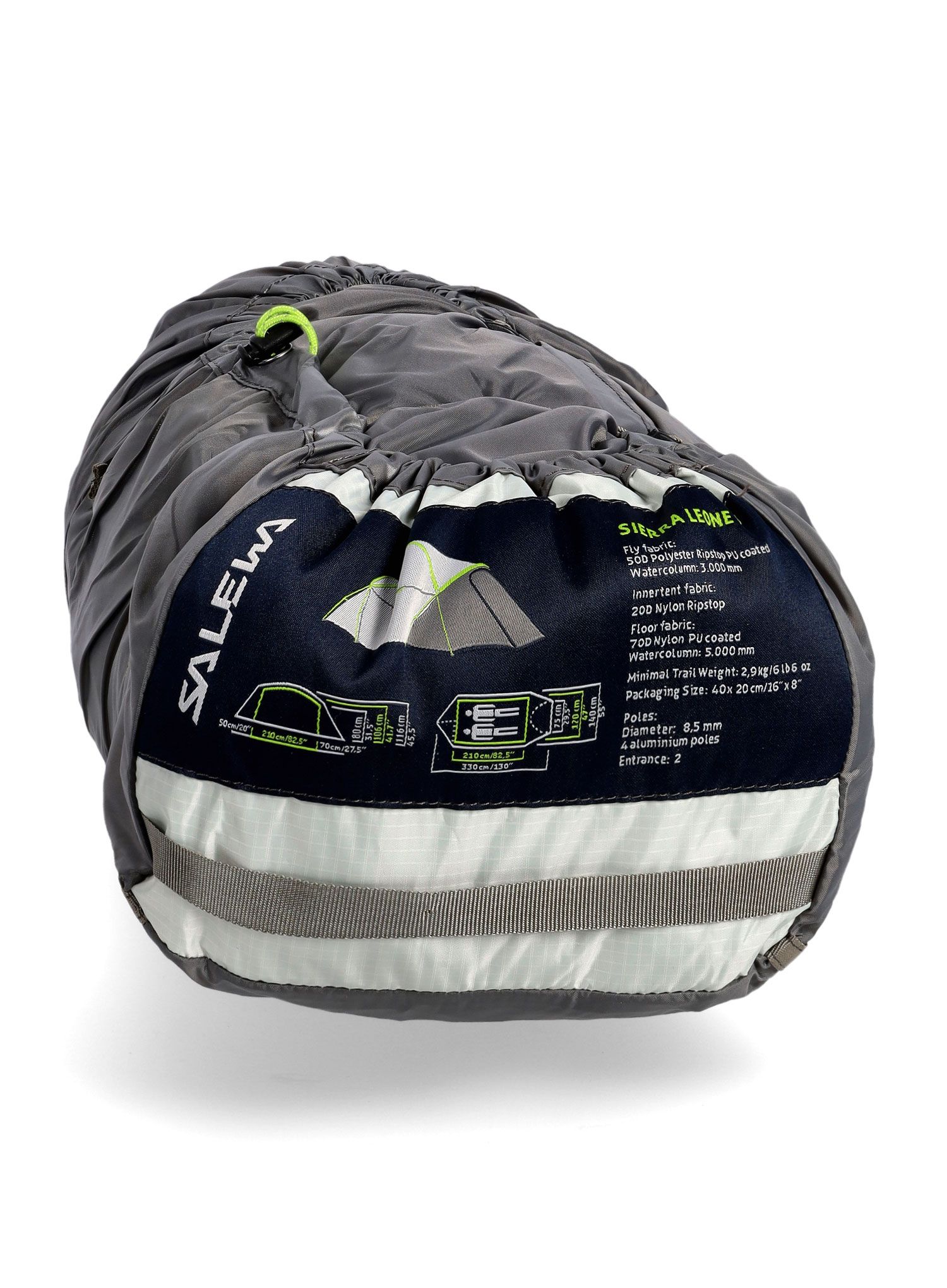 Šator za 2 osobe Salewa Sierra Leone II - light grey/cactus