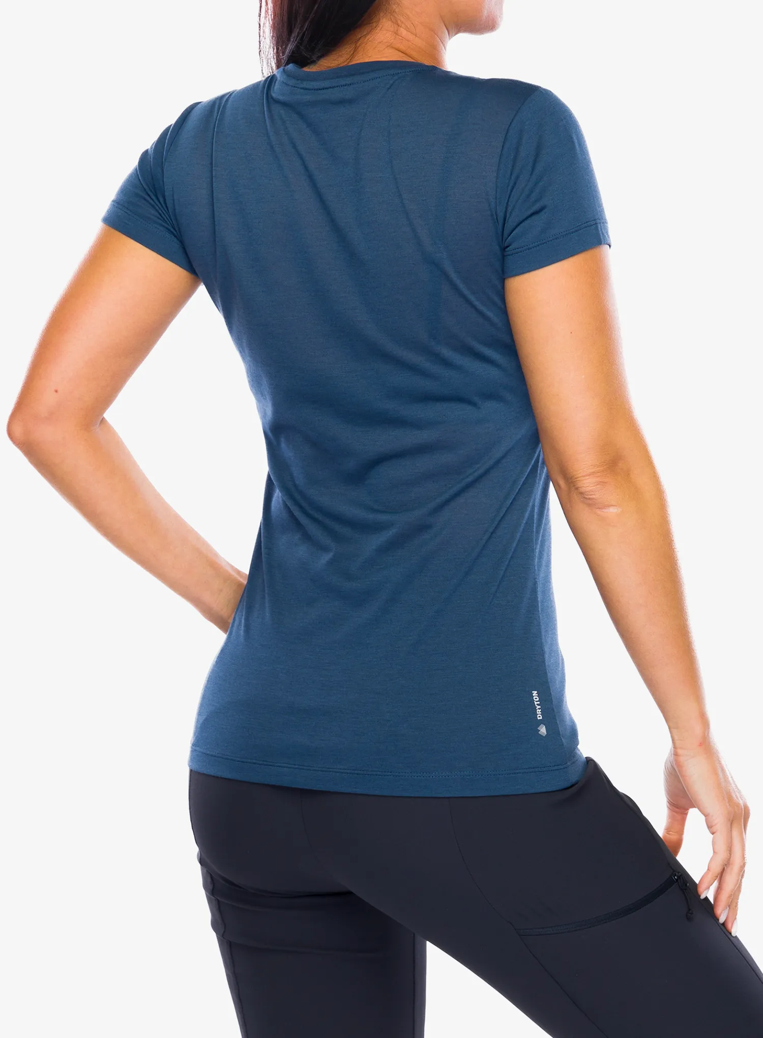 Ženska majica Salewa Solid Dry S/S Tee - dark denim