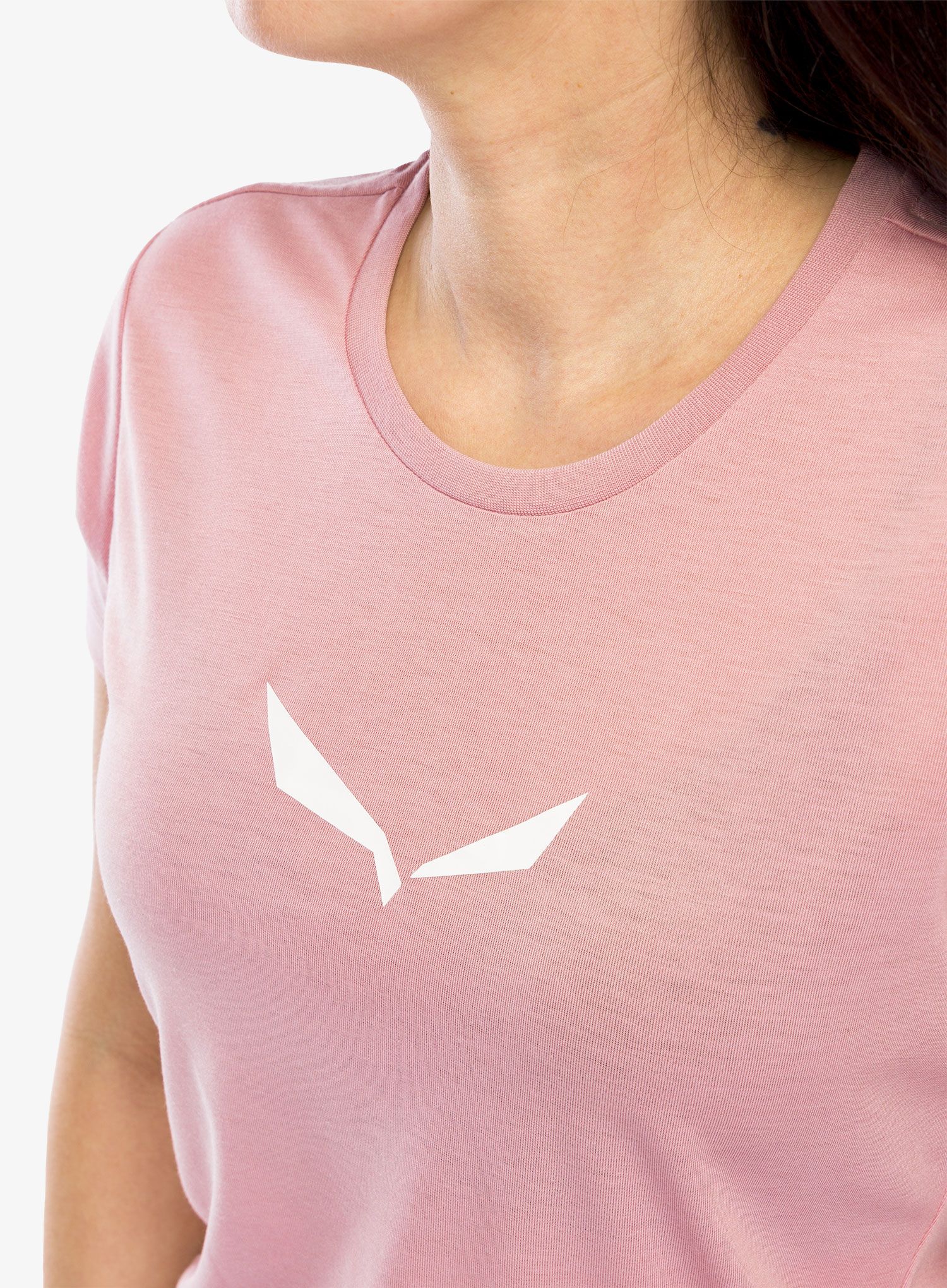 Ženska majica Salewa Solid Dry S/S Tee - zephyr