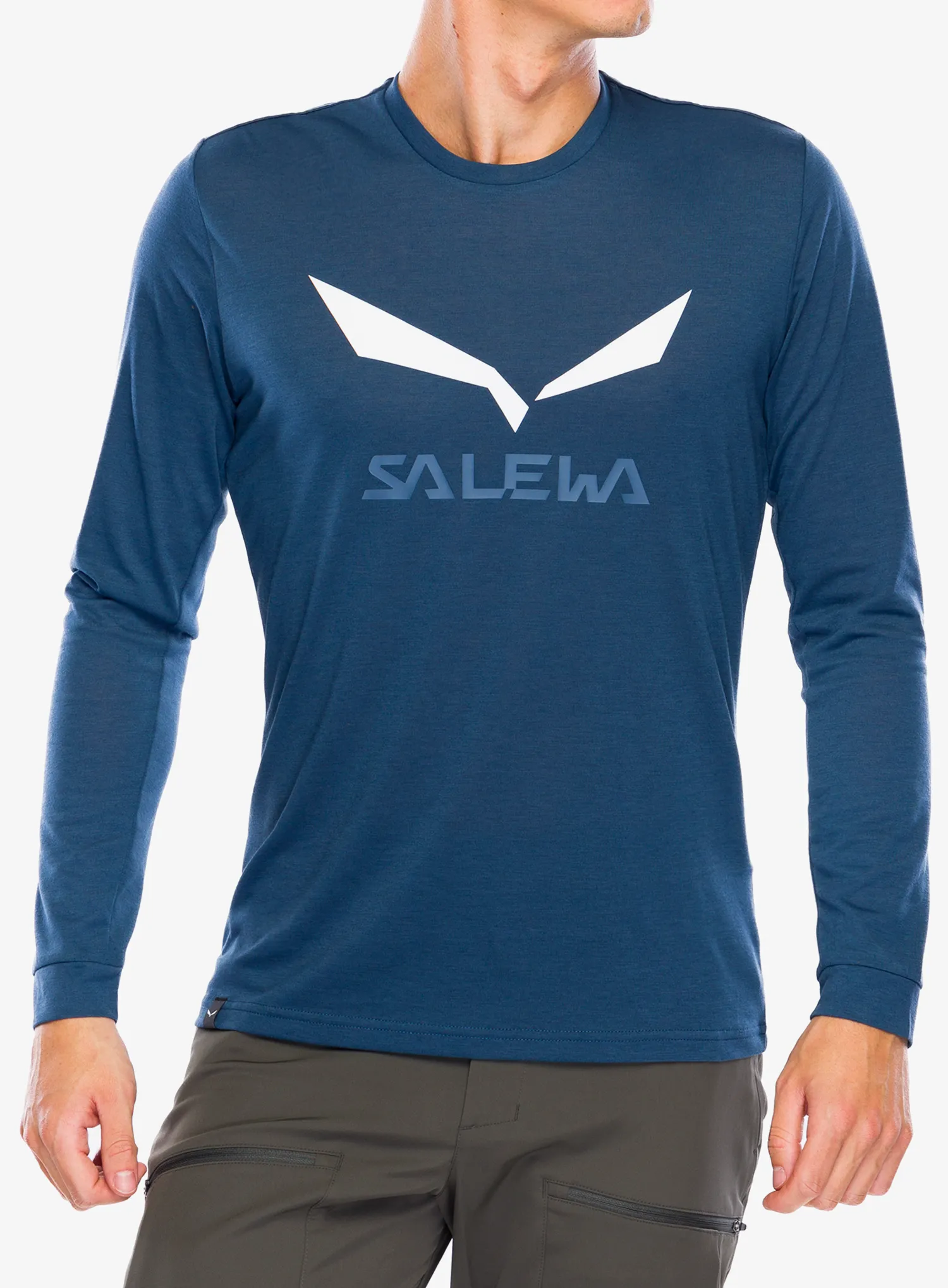 Majica dugih rukava Salewa Solidlogo Dry L/S Te - dark denim