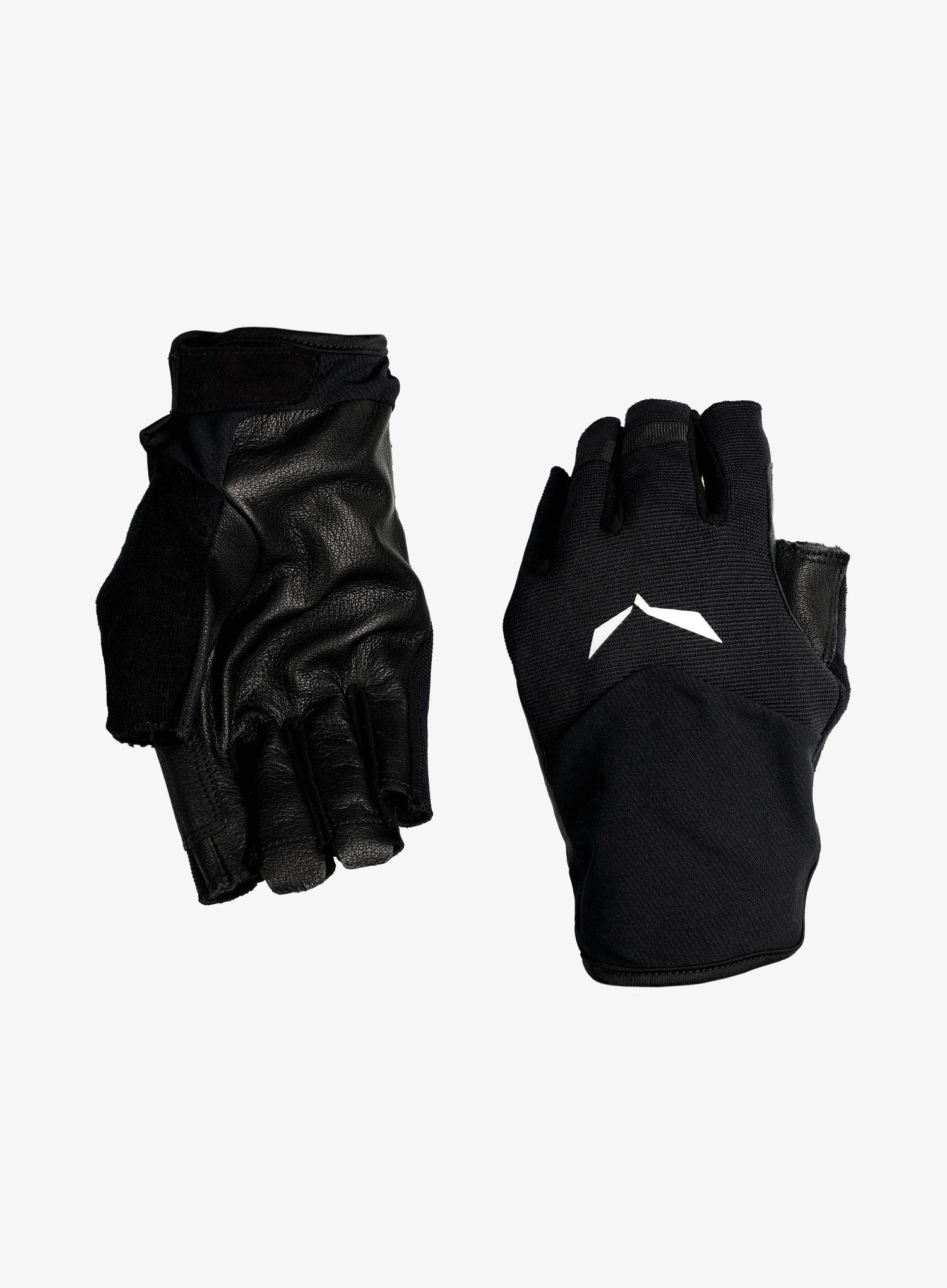 Rukavice via ferrata Salewa Via Ferrata Leather Gloves - black out