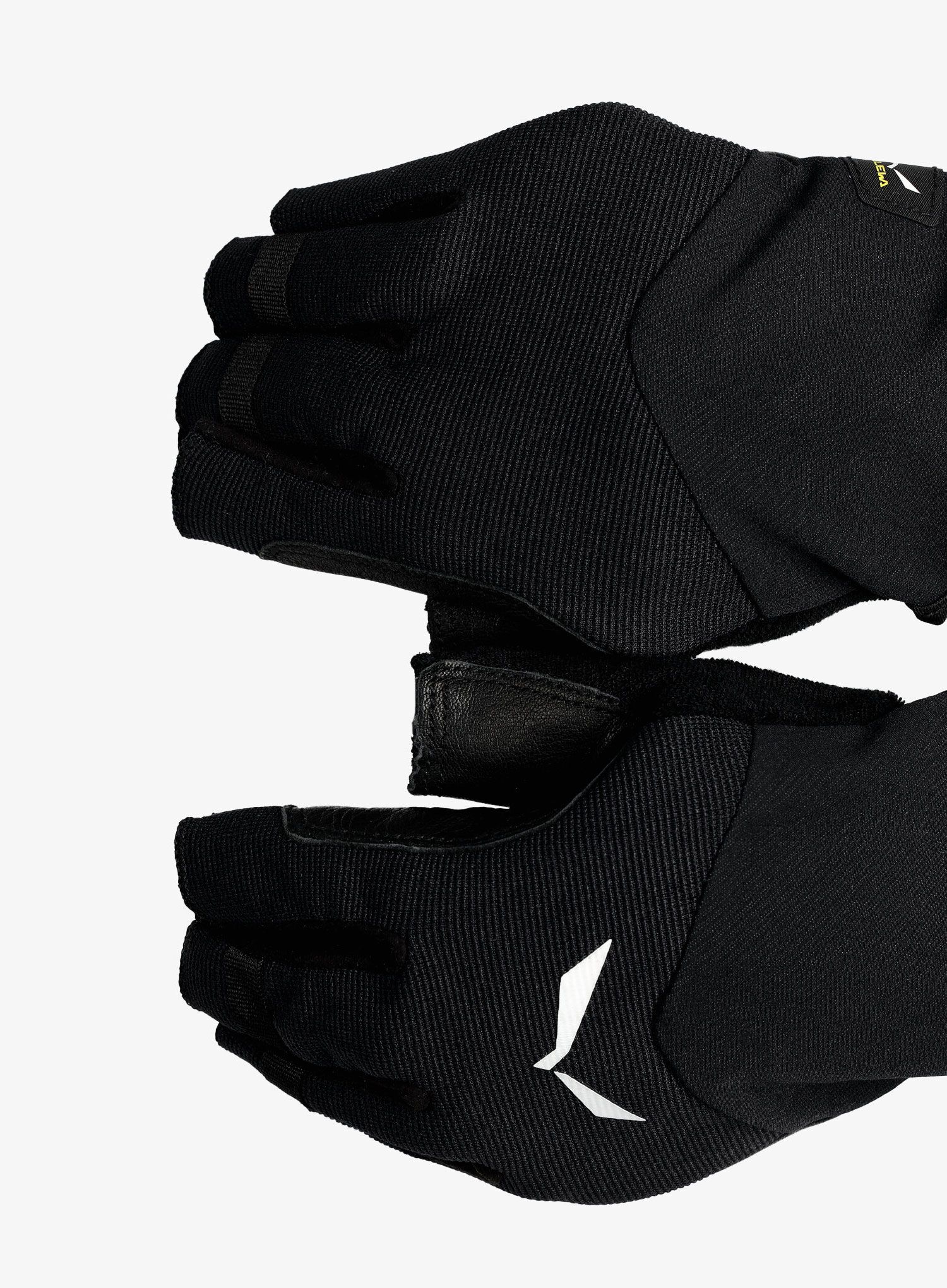 Rukavice via ferrata Salewa Via Ferrata Leather Gloves - black out