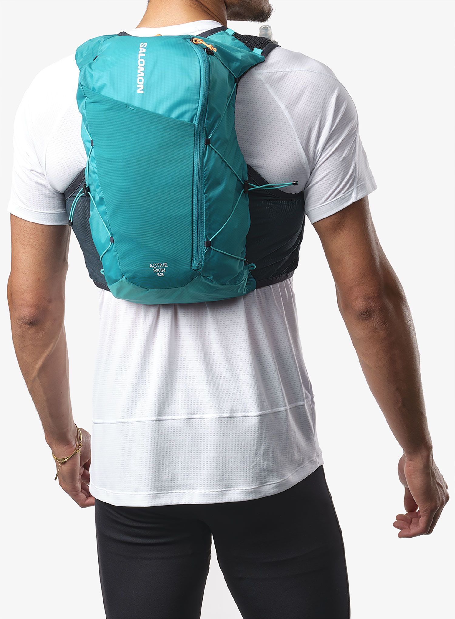 Prsluk za trčanje Salomon Active Skin 12 Set - tahitian tide/carbon